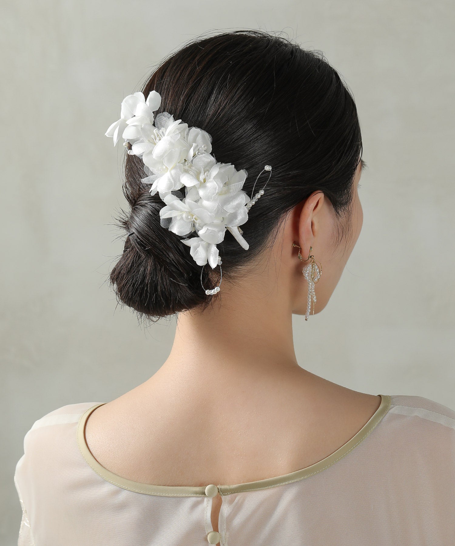 フラワー パール ヘアクリップ