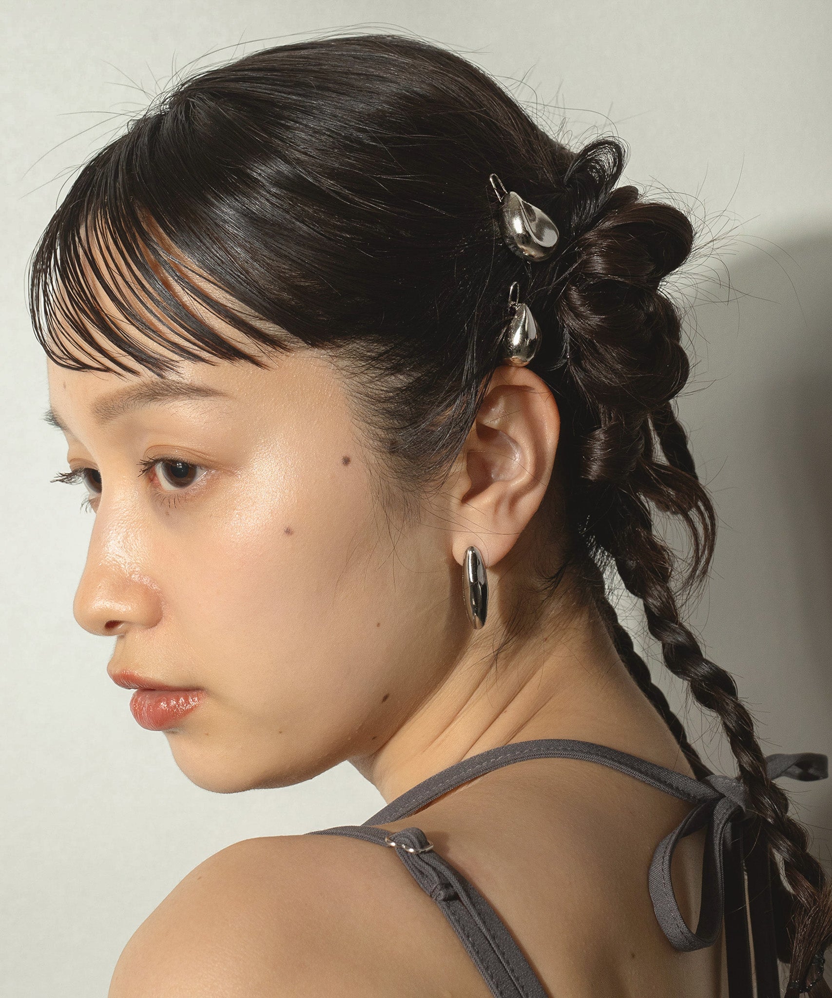 チャンキー ニュアンス ドロップ ダボピン ヘアピン ヘアクリップ2個セット