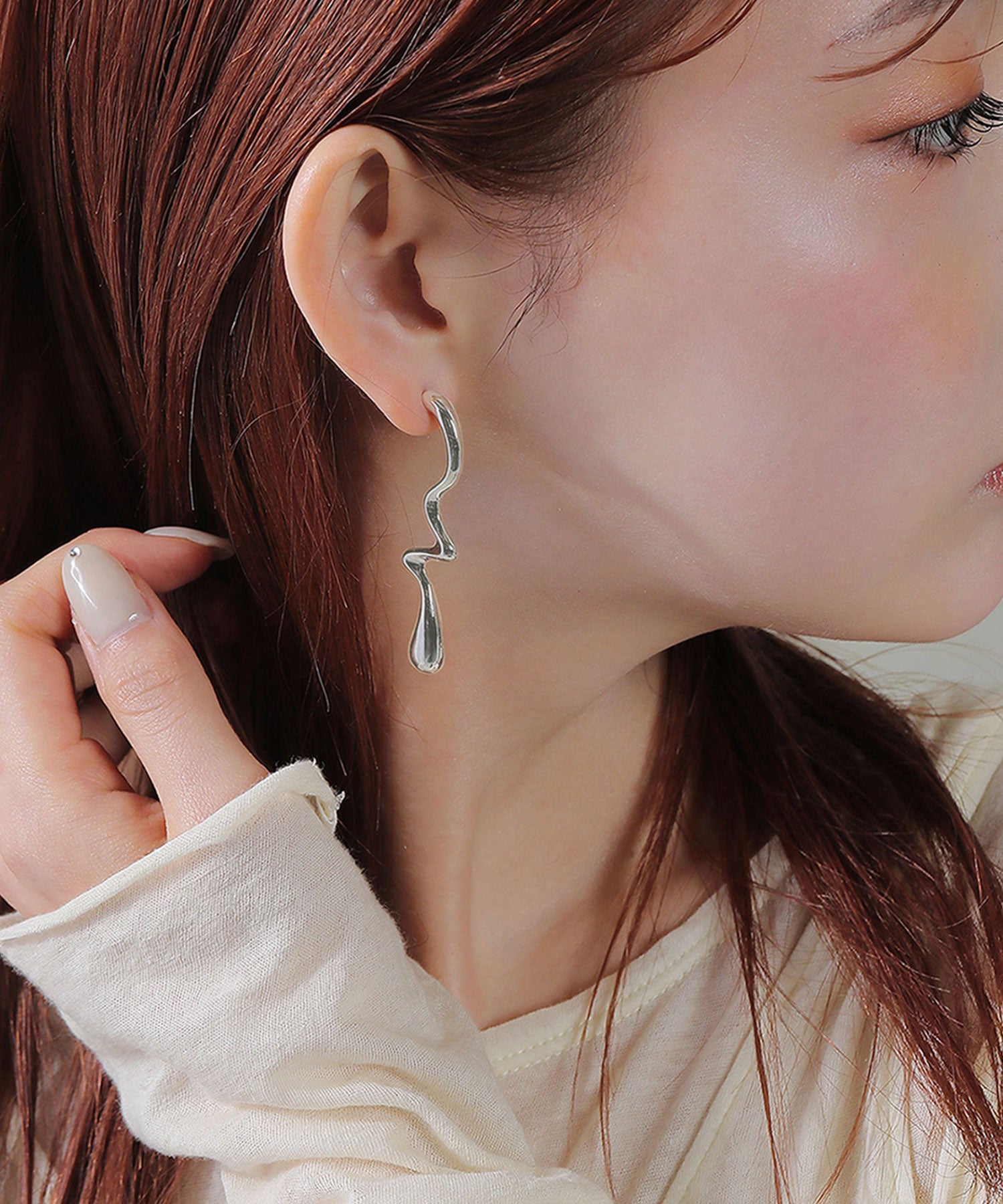 ニュアンス ロング ピアス