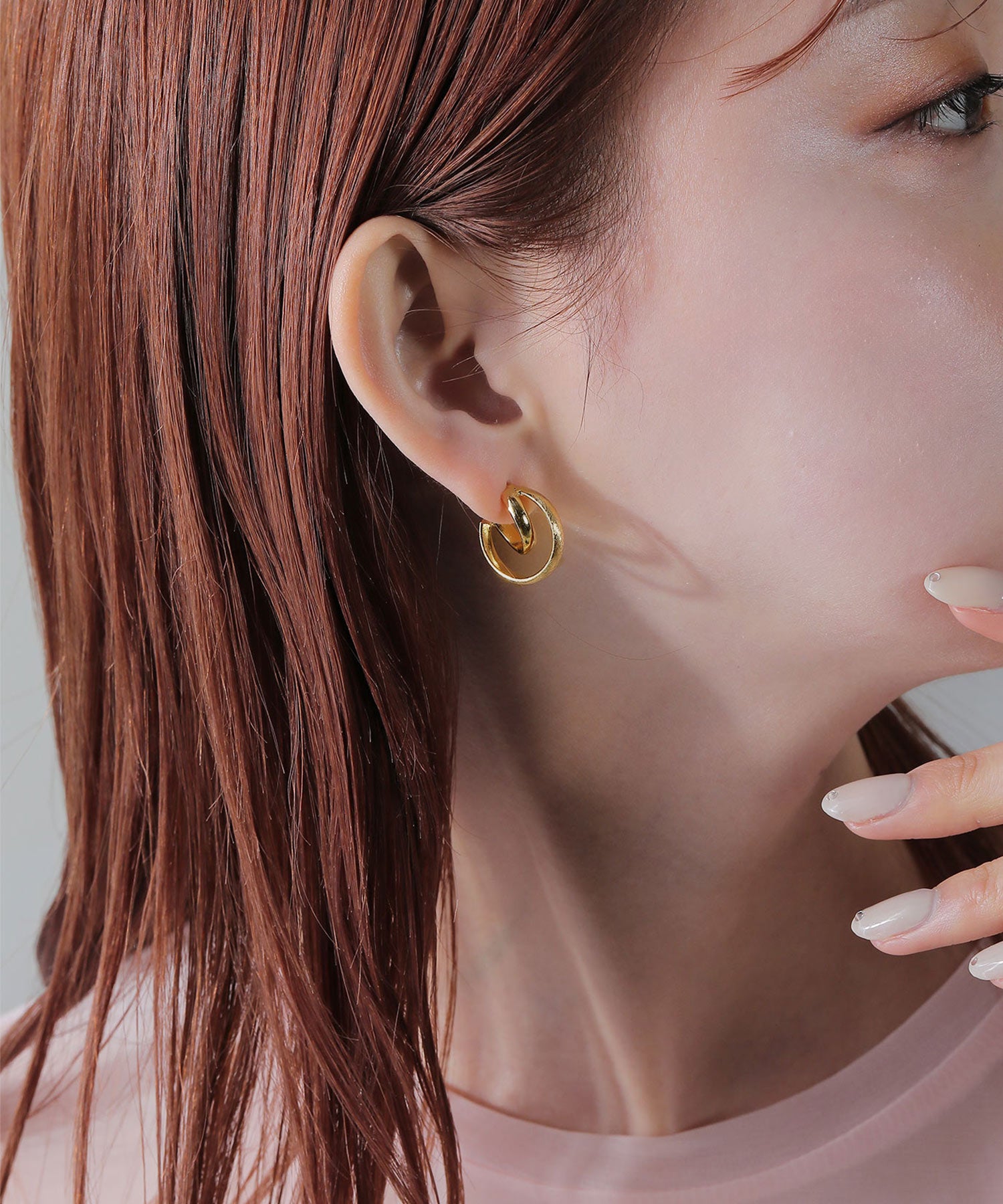 フープ マット２連 ステンレスポスト  ピアス