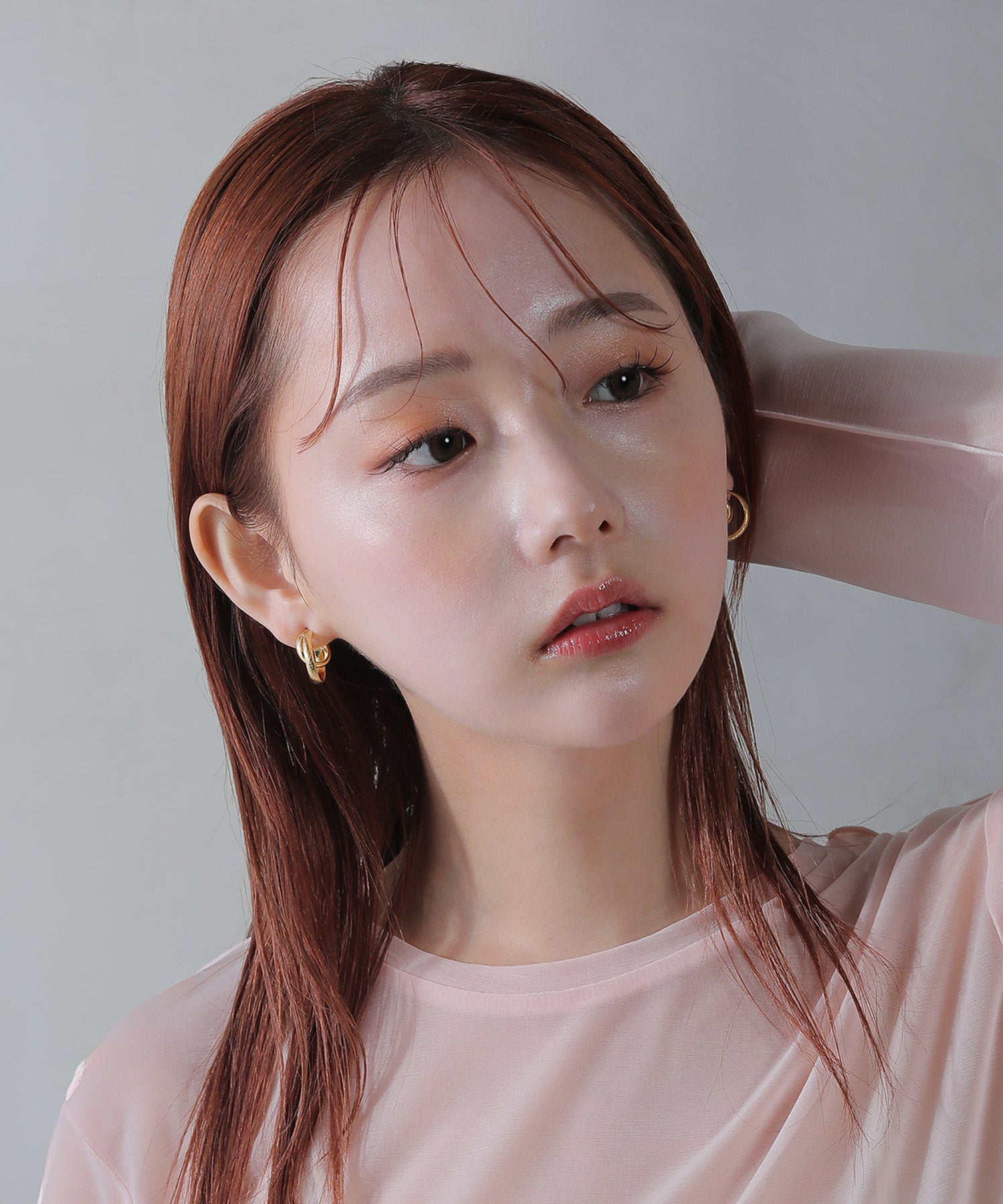 フープ マット２連 ステンレスポスト  ピアス