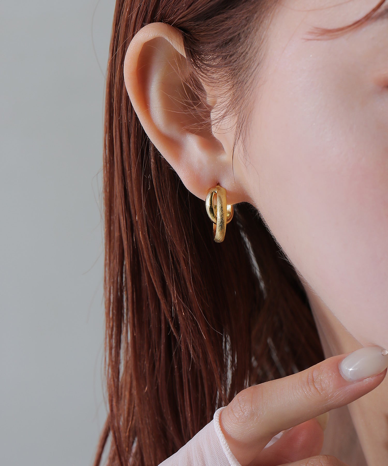 フープ マット２連 ステンレスポスト  ピアス