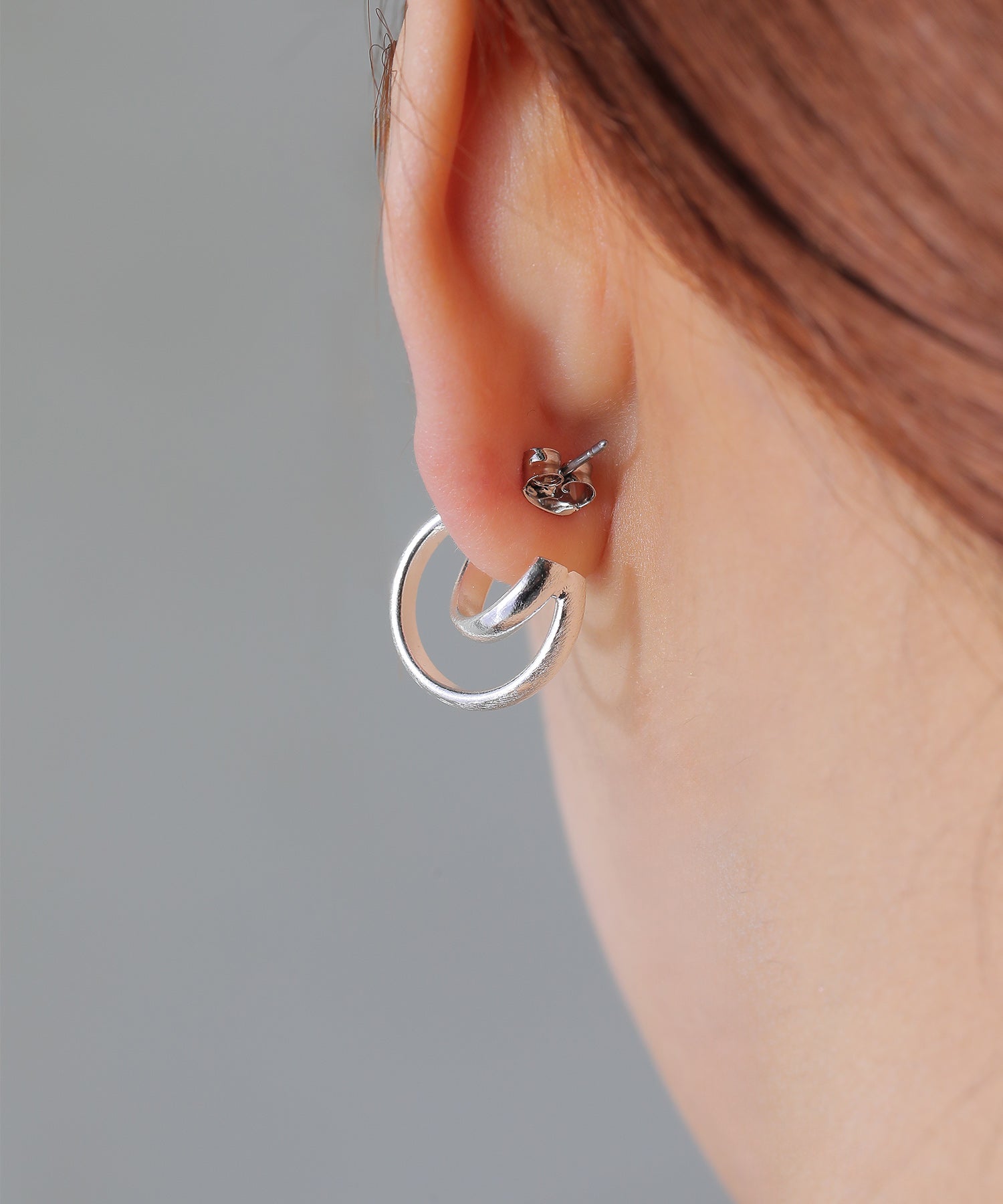 フープ マット２連 ステンレスポスト  ピアス