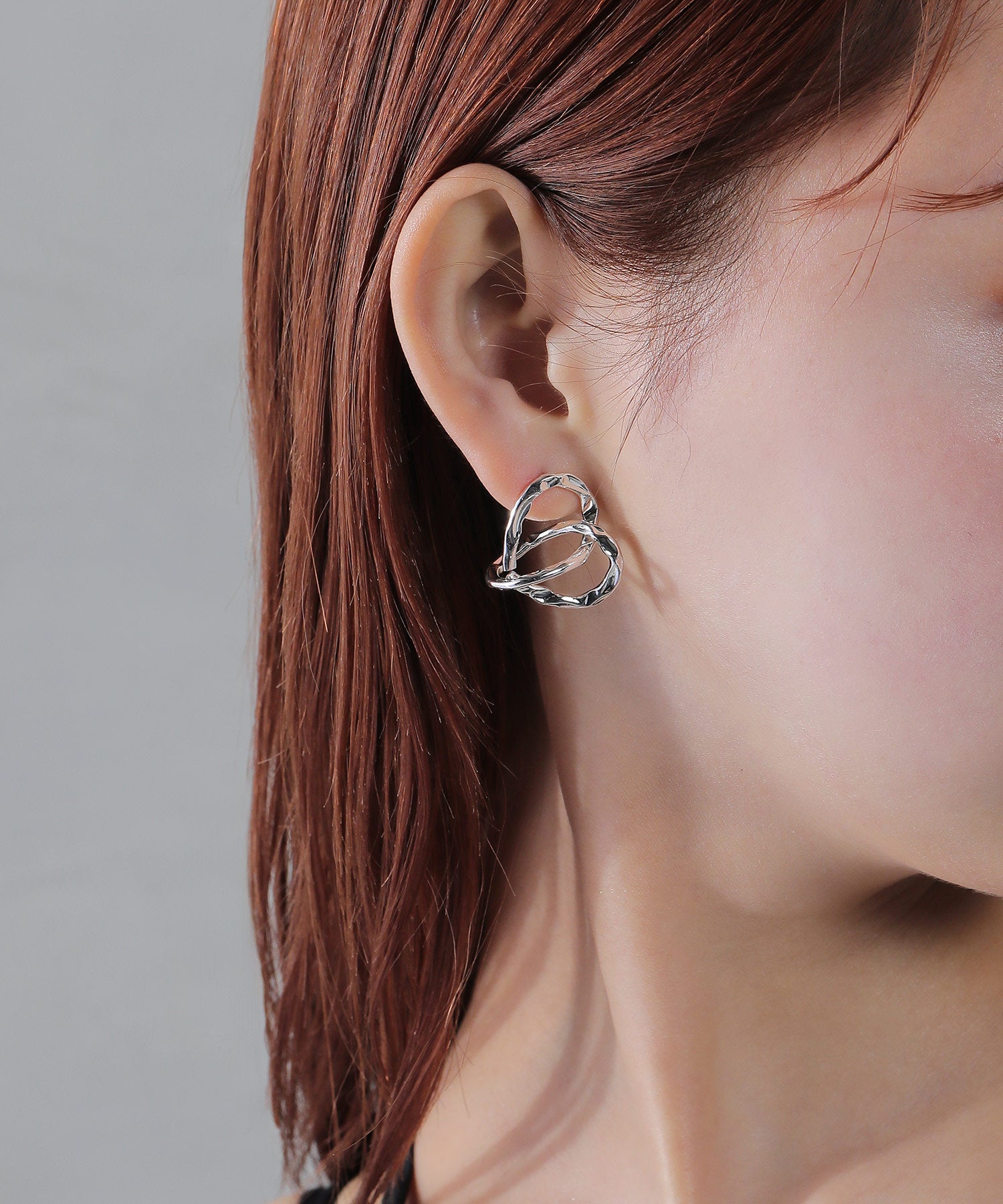 ねじり ニュアンス ステンレスポスト ピアス