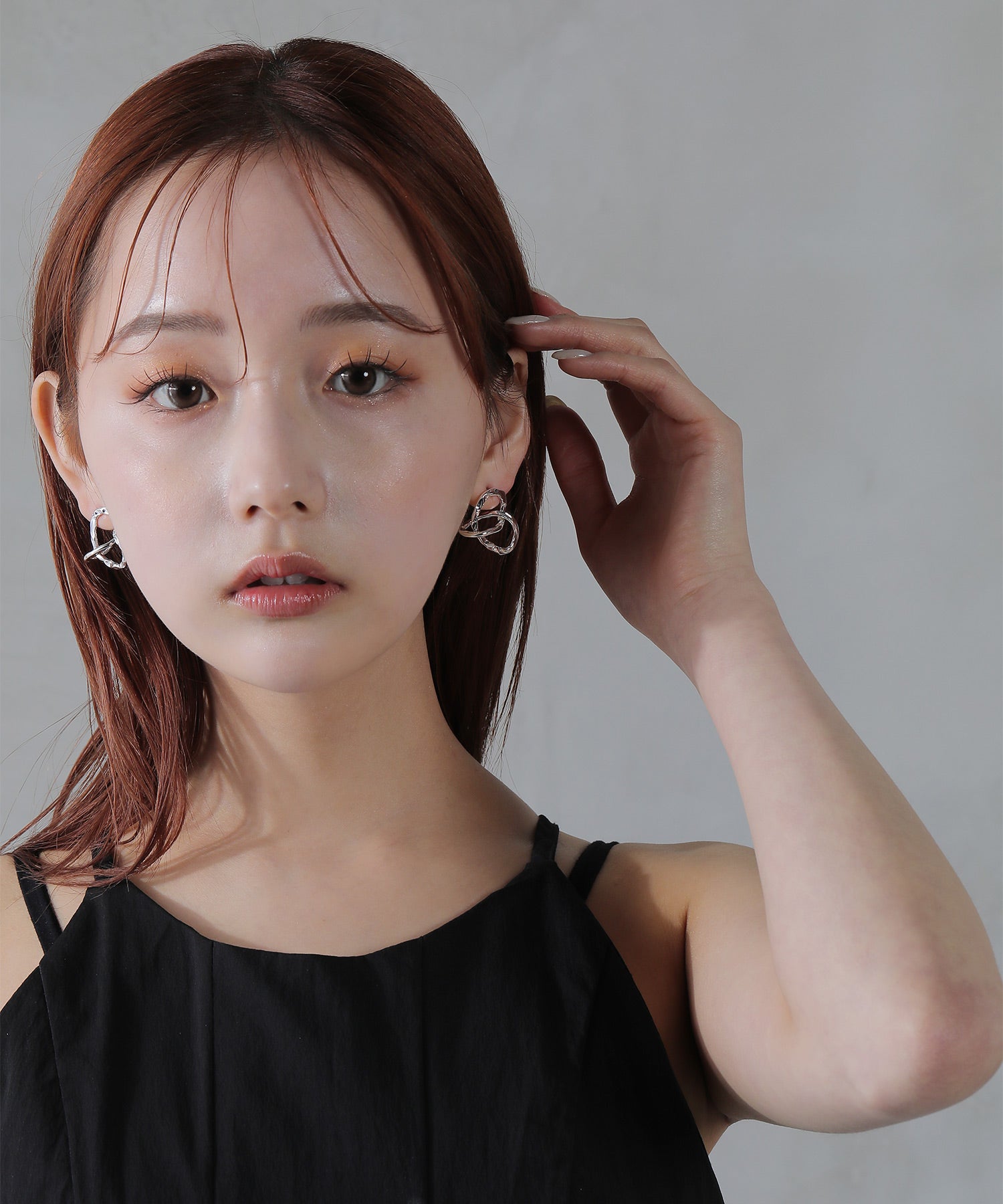 ねじり ニュアンス ステンレスポスト ピアス