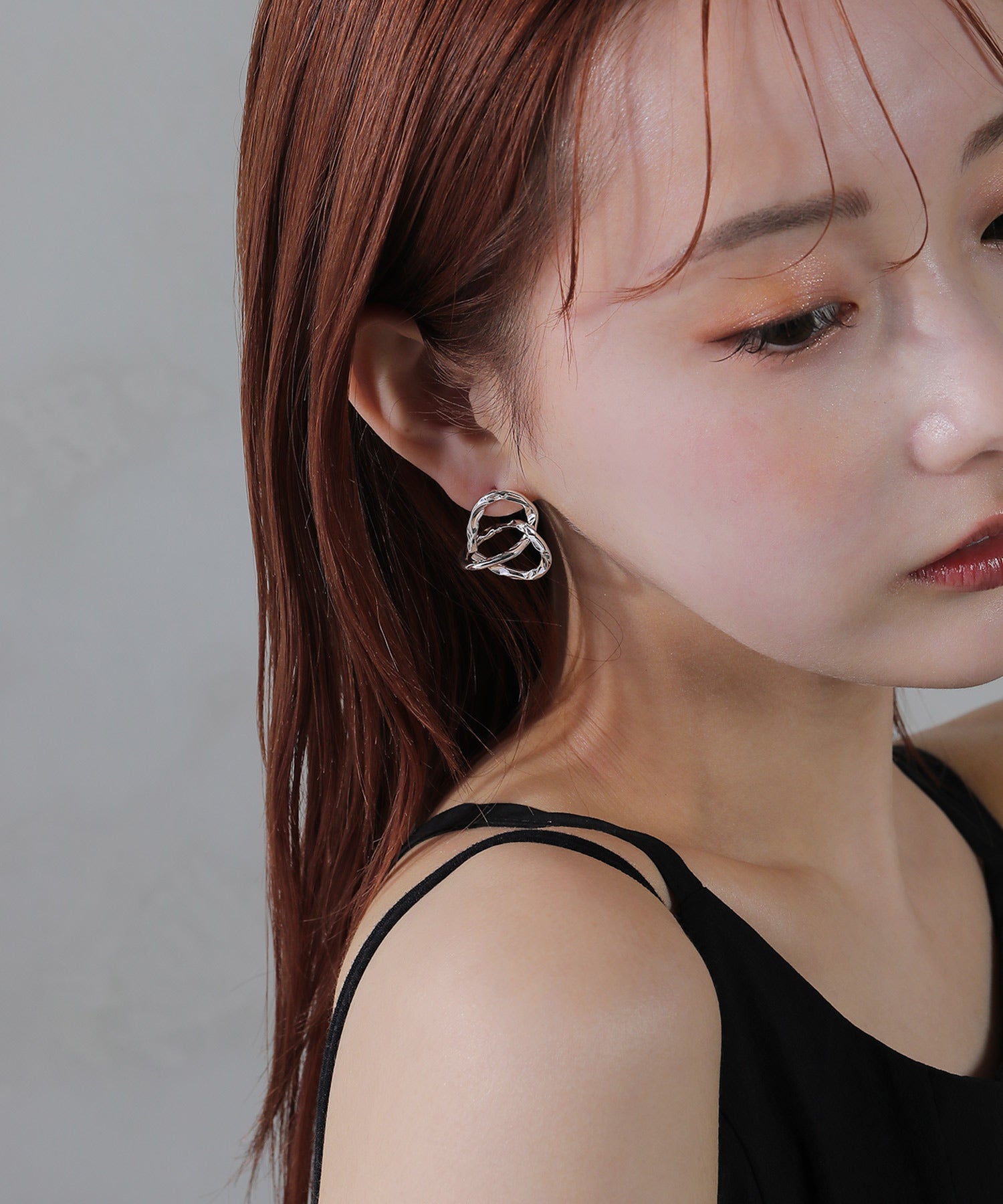 ねじり ニュアンス ステンレスポスト ピアス