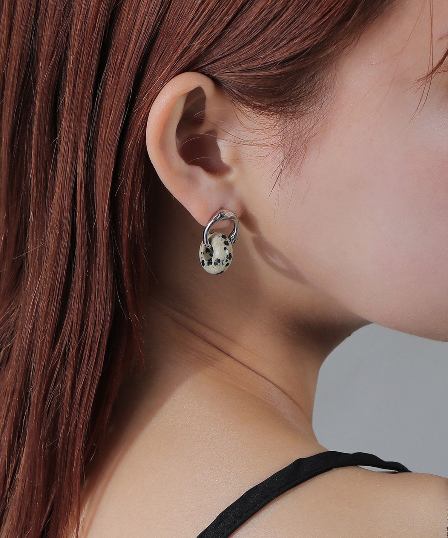 ダルメシアンジャスパー 天然石 ピアス