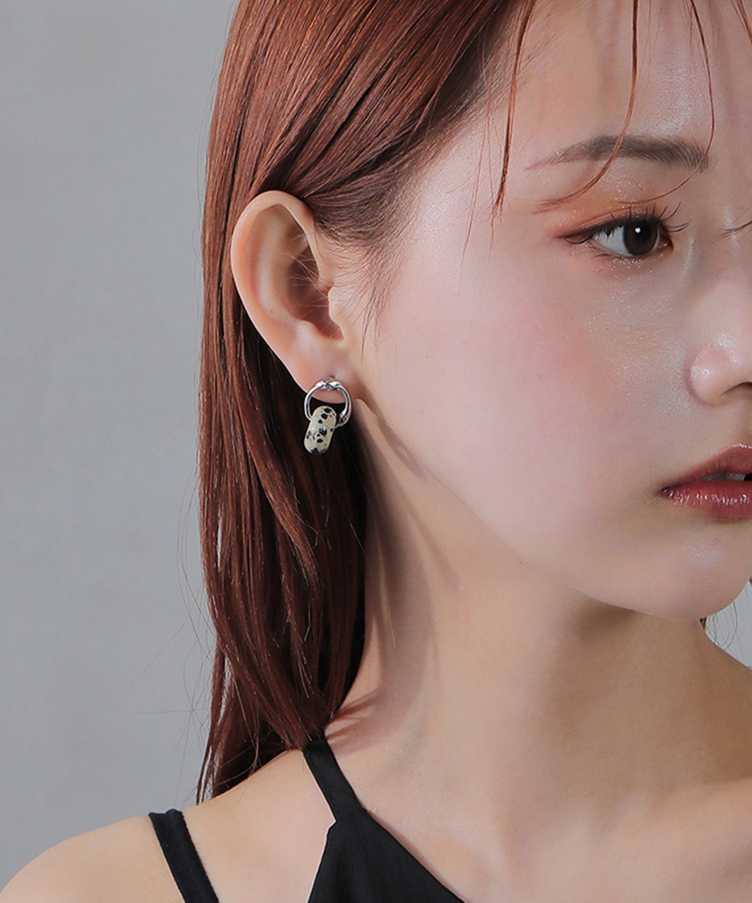 ダルメシアンジャスパー 天然石 ピアス