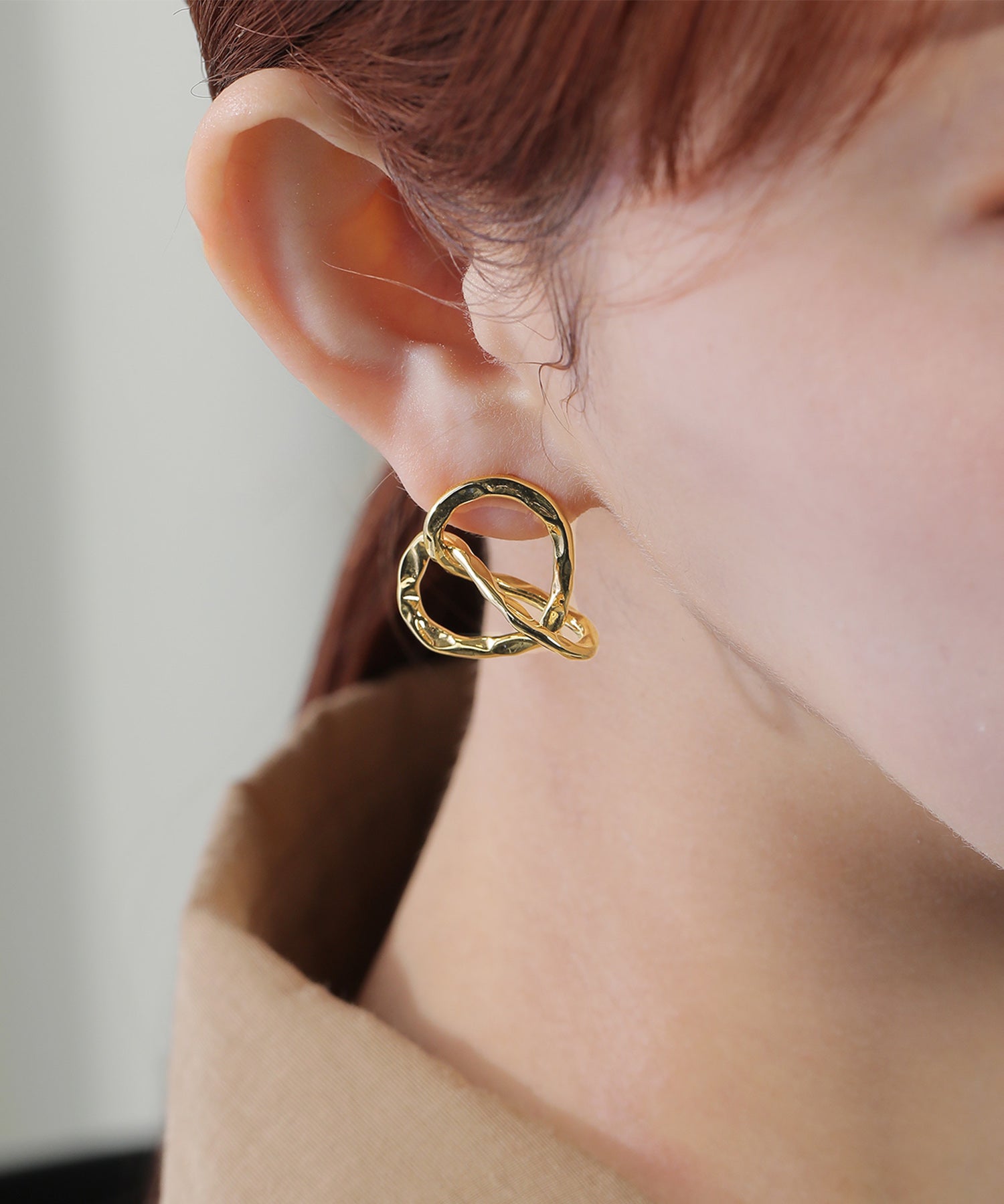 ねじり ニュアンス ステンレスポスト ピアス