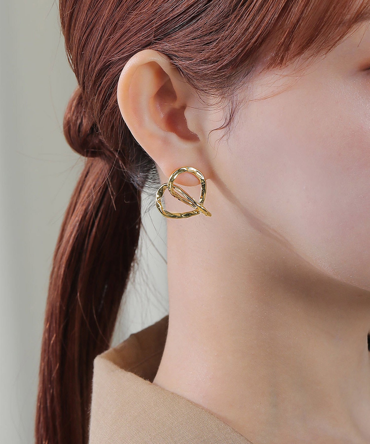 ねじり ニュアンス ステンレスポスト ピアス