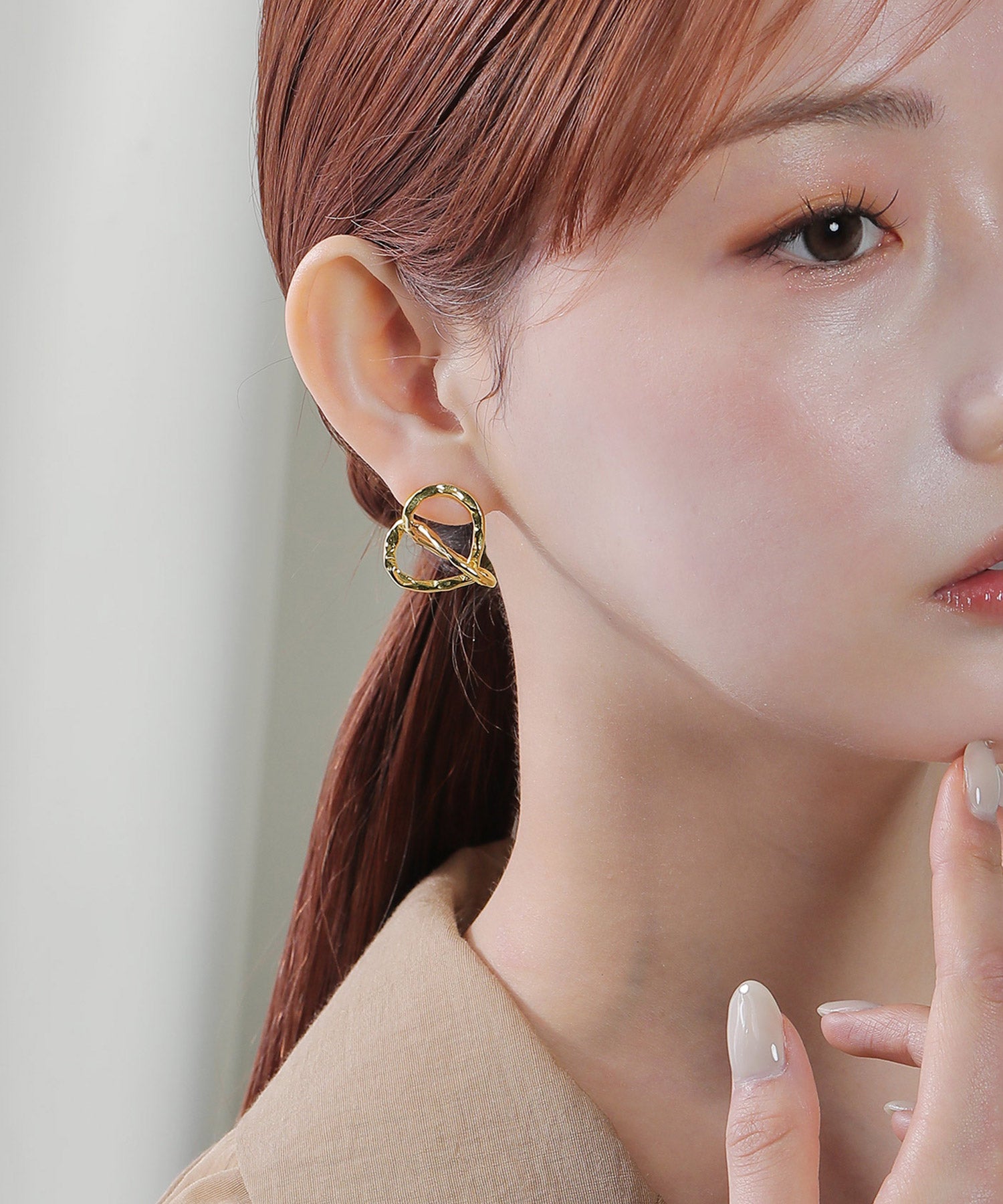 ねじり ニュアンス ステンレスポスト ピアス