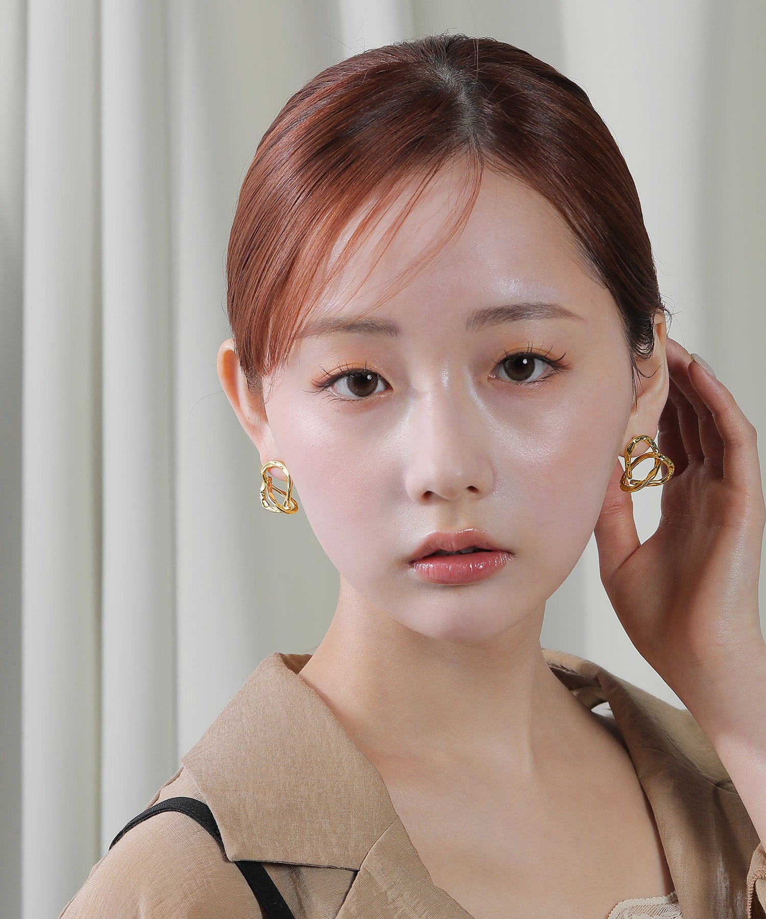 ねじり ニュアンス ステンレスポスト ピアス