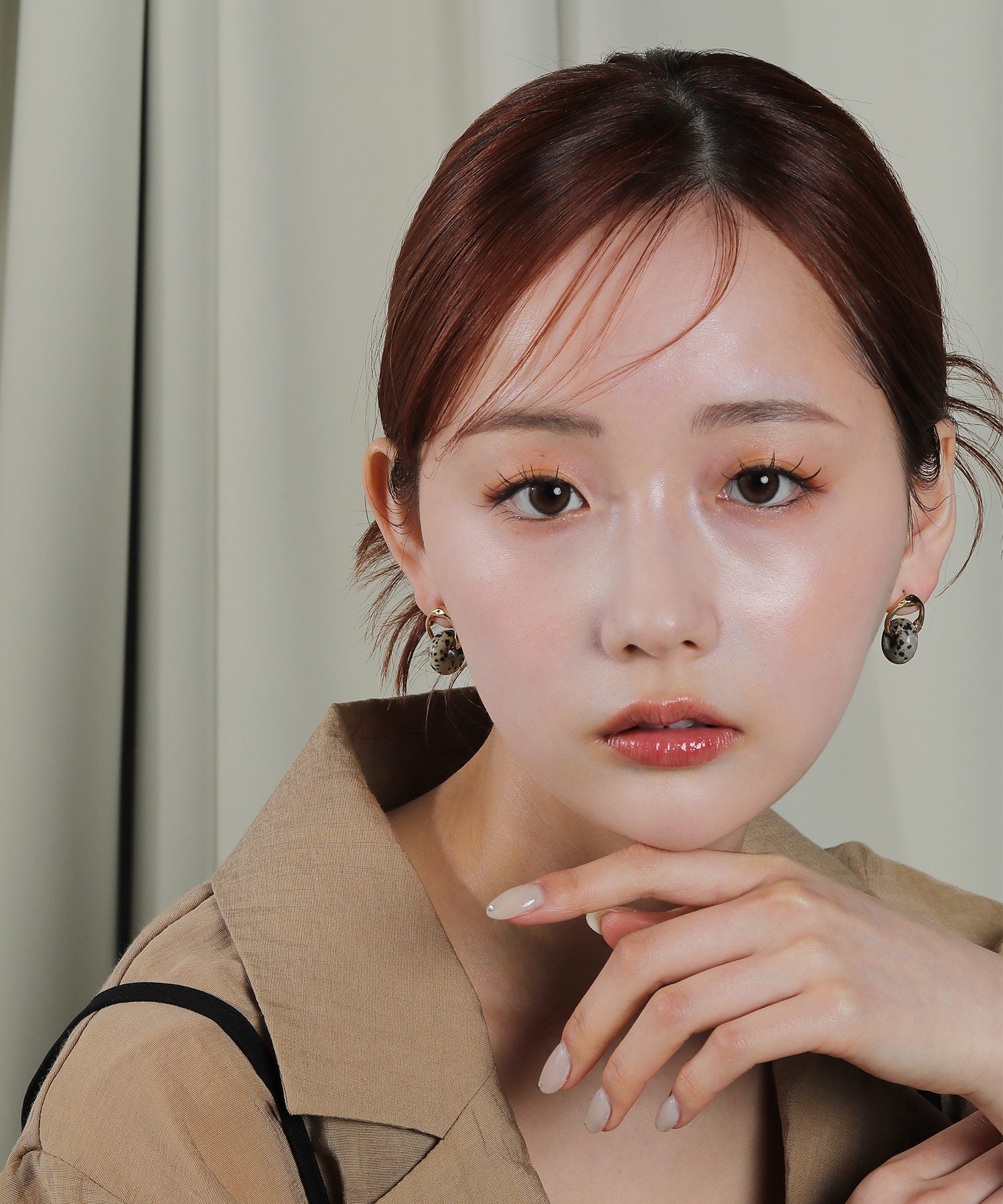 ダルメシアンジャスパー 天然石 ピアス