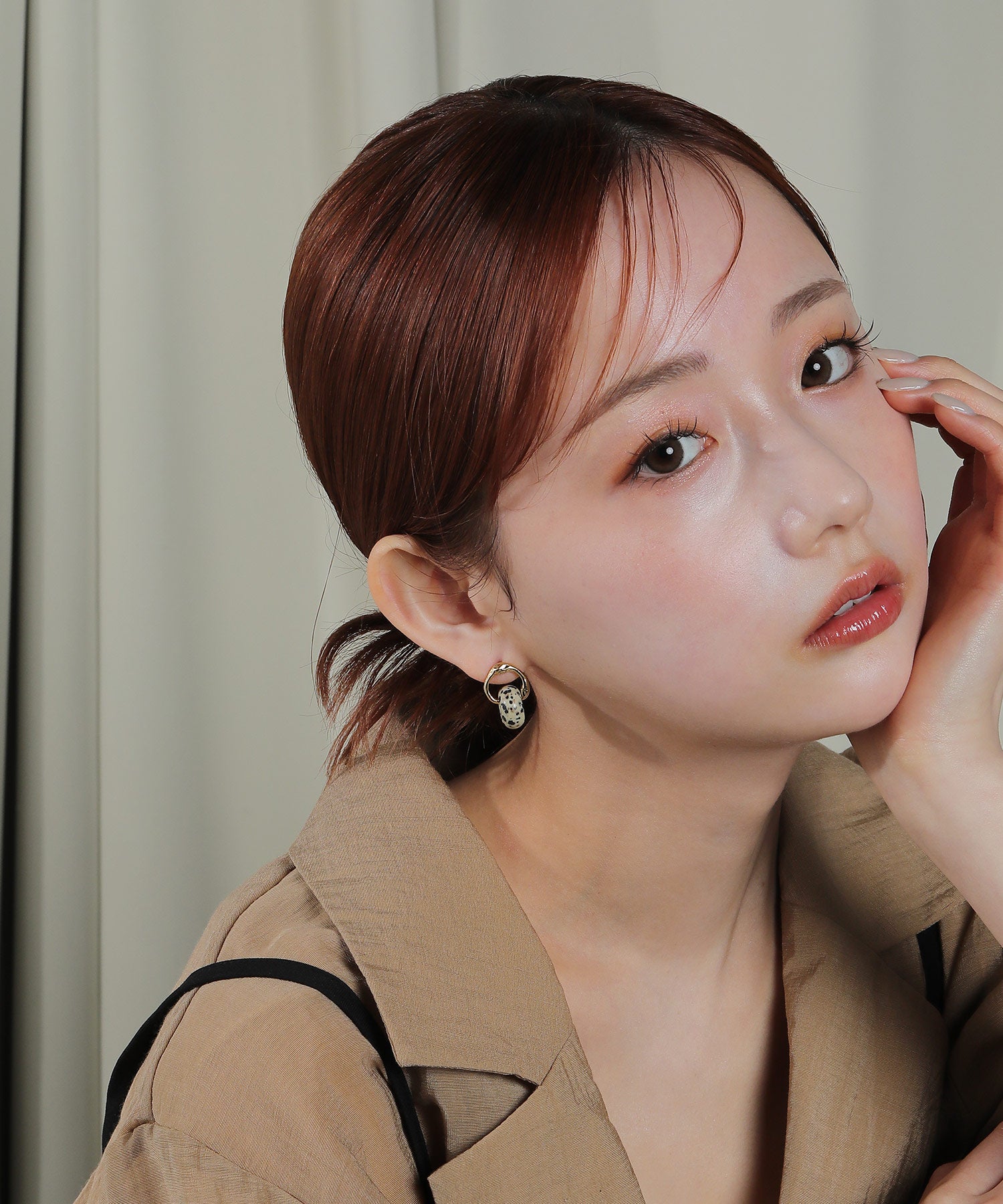 ダルメシアンジャスパー 天然石 ピアス