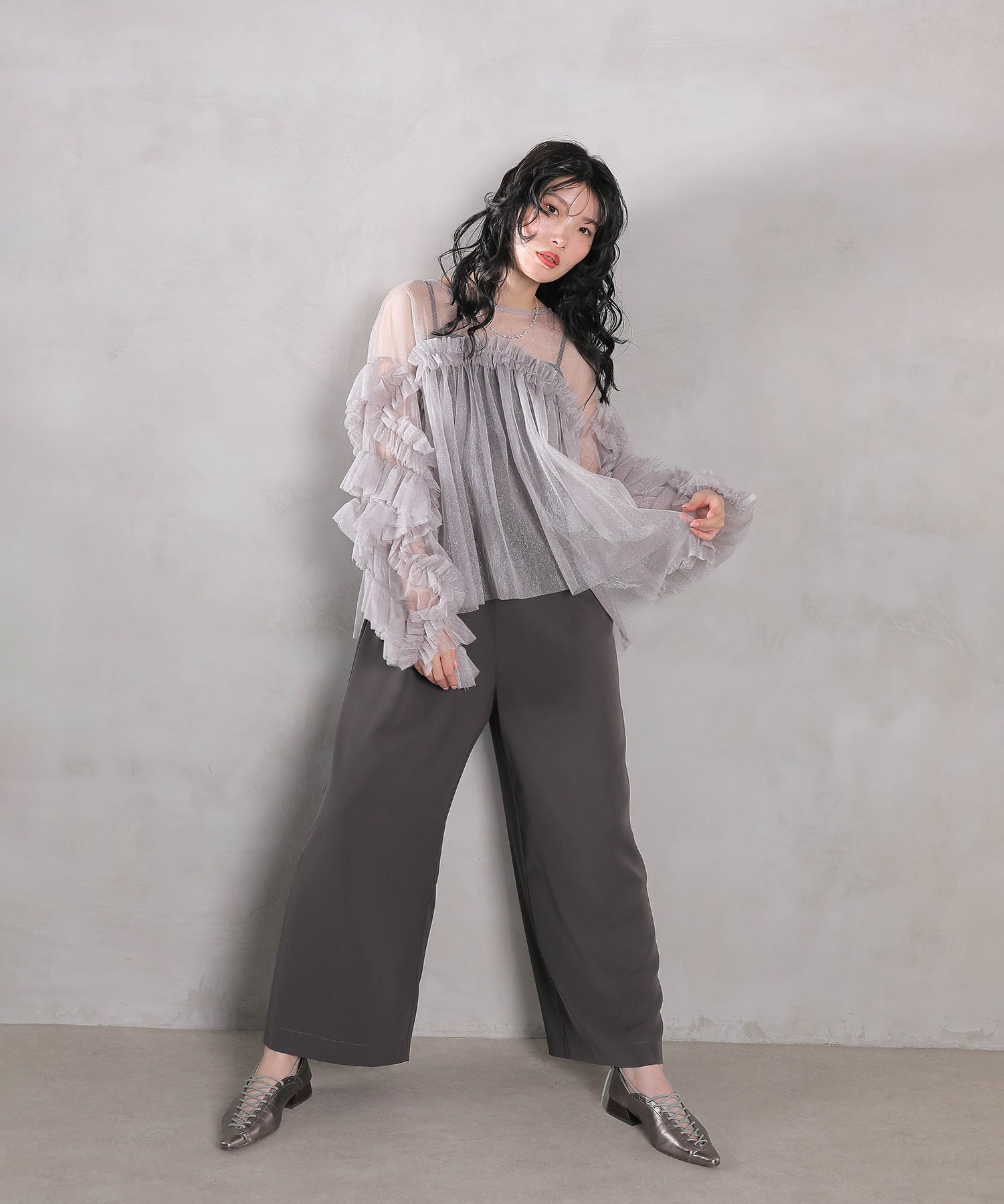 デコラティブチュールトップス / 結婚式 二次会 同窓会 成人式 ディナー お呼ばれワンピース パーティードレス オケージョンドレス