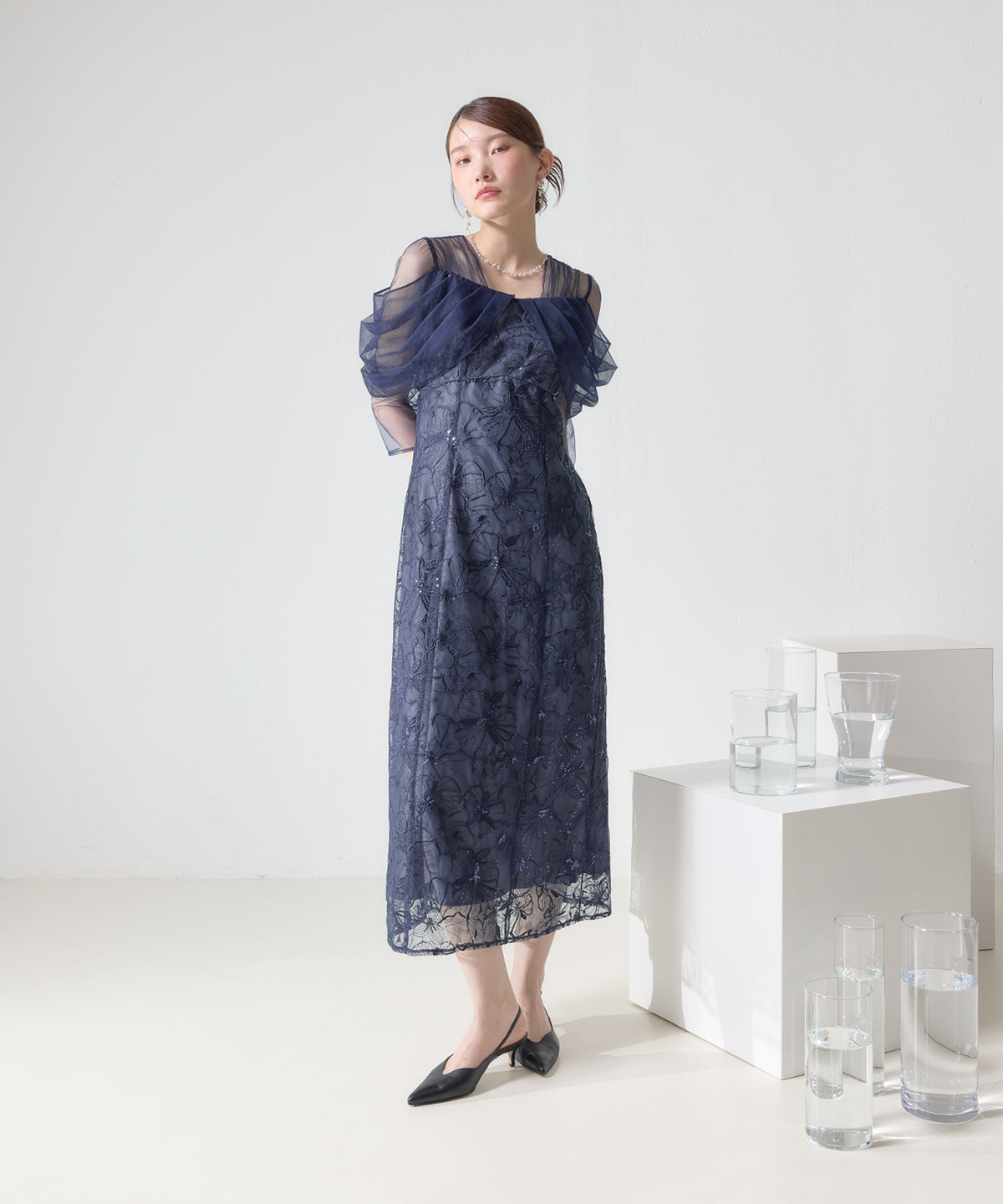 167cm / 着用 M / アッシュブルー