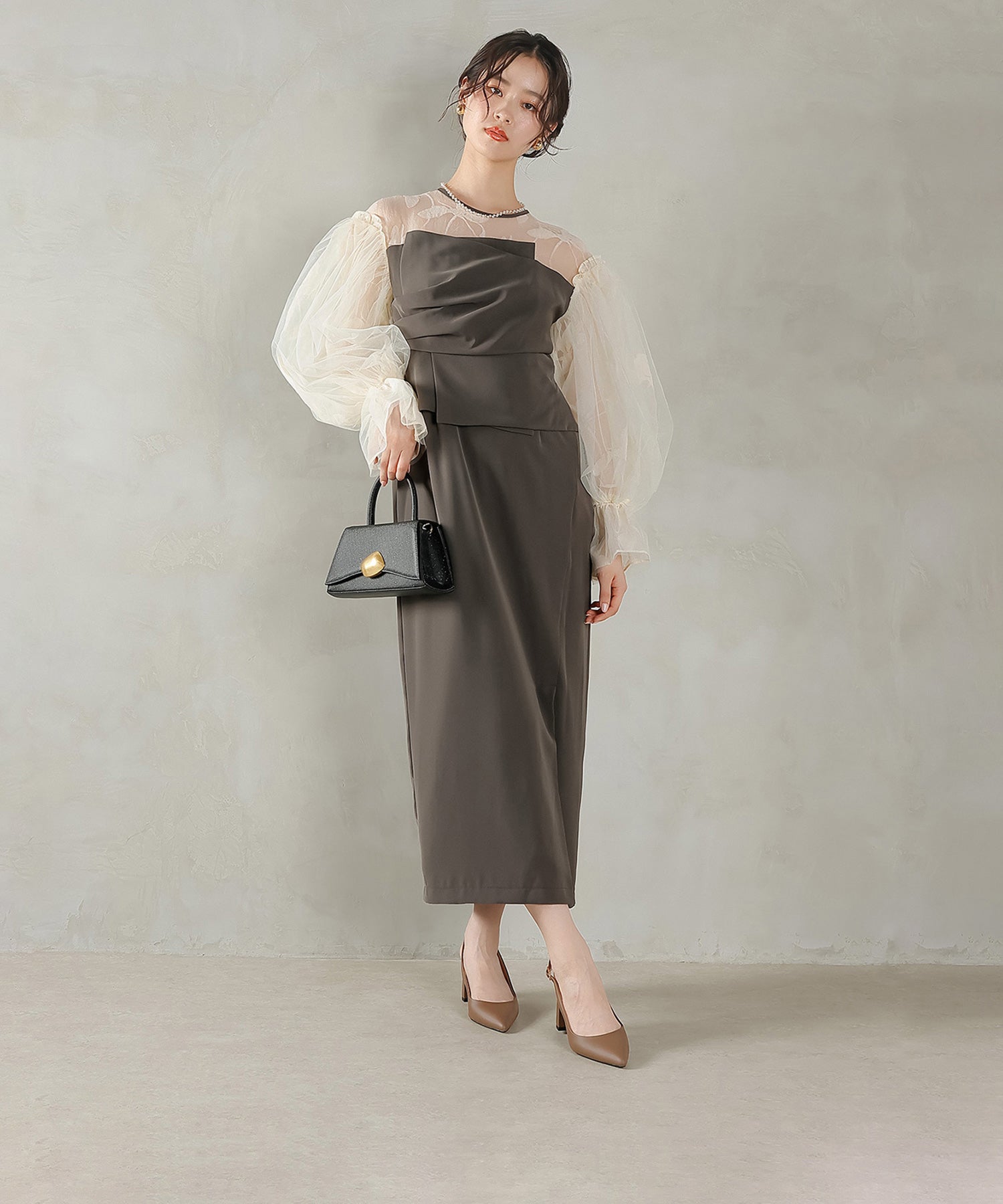 170cm / 着用 M / スモークブラウン