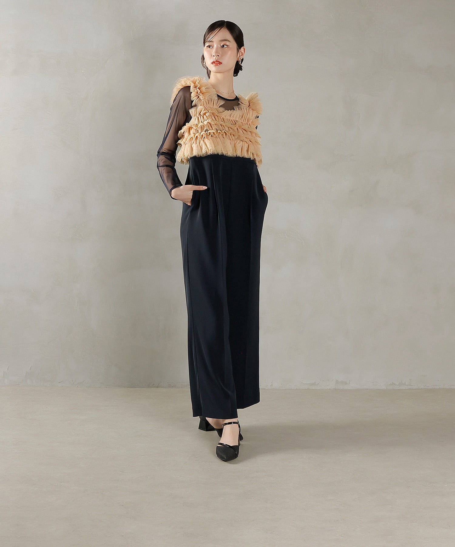 170cm / 着用 M / ネイビーオレンジ