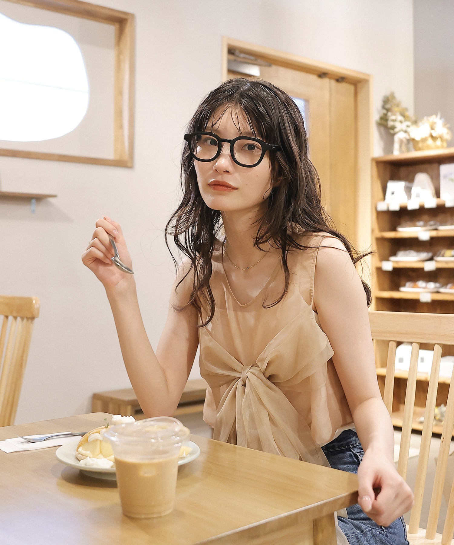 リボン チュール トップス Aライン ワンピース ドレス 2点セット