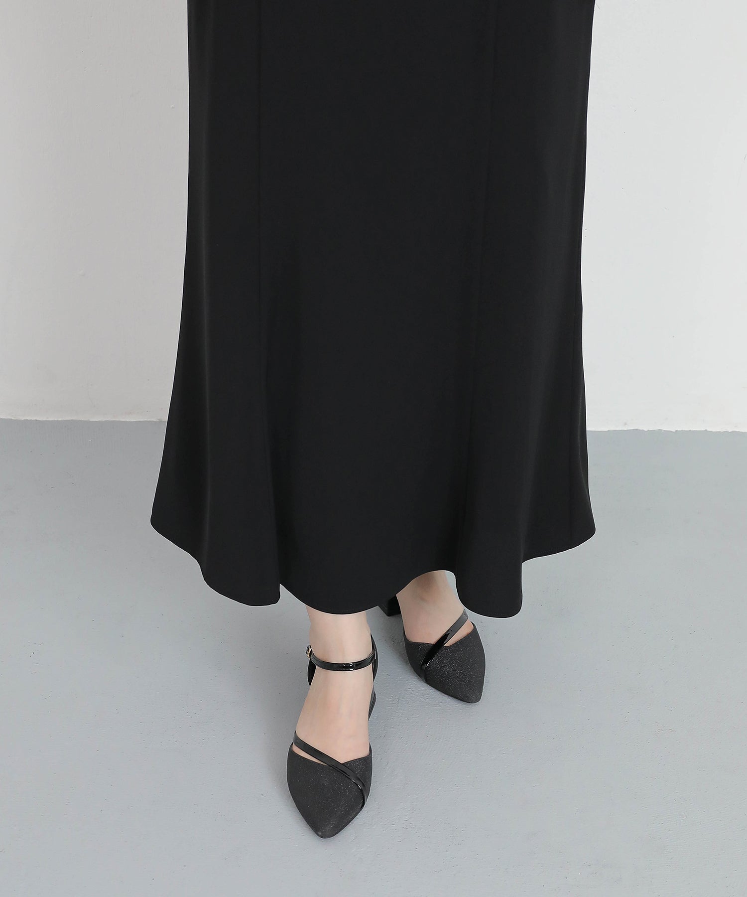 ドットチュールフリルトップス ダブルストラップキャミワンピ 2点セット パーティー ドレス