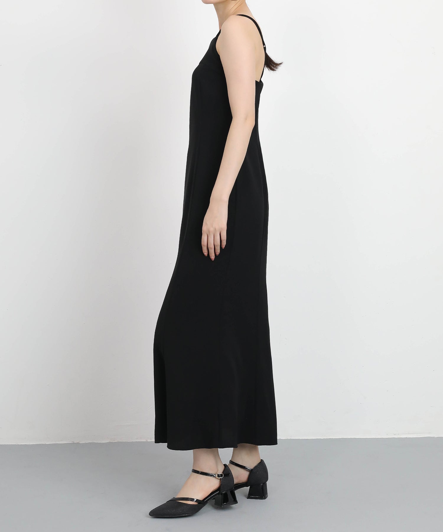 ドットチュールフリルトップス ダブルストラップキャミワンピ 2点セット パーティー ドレス