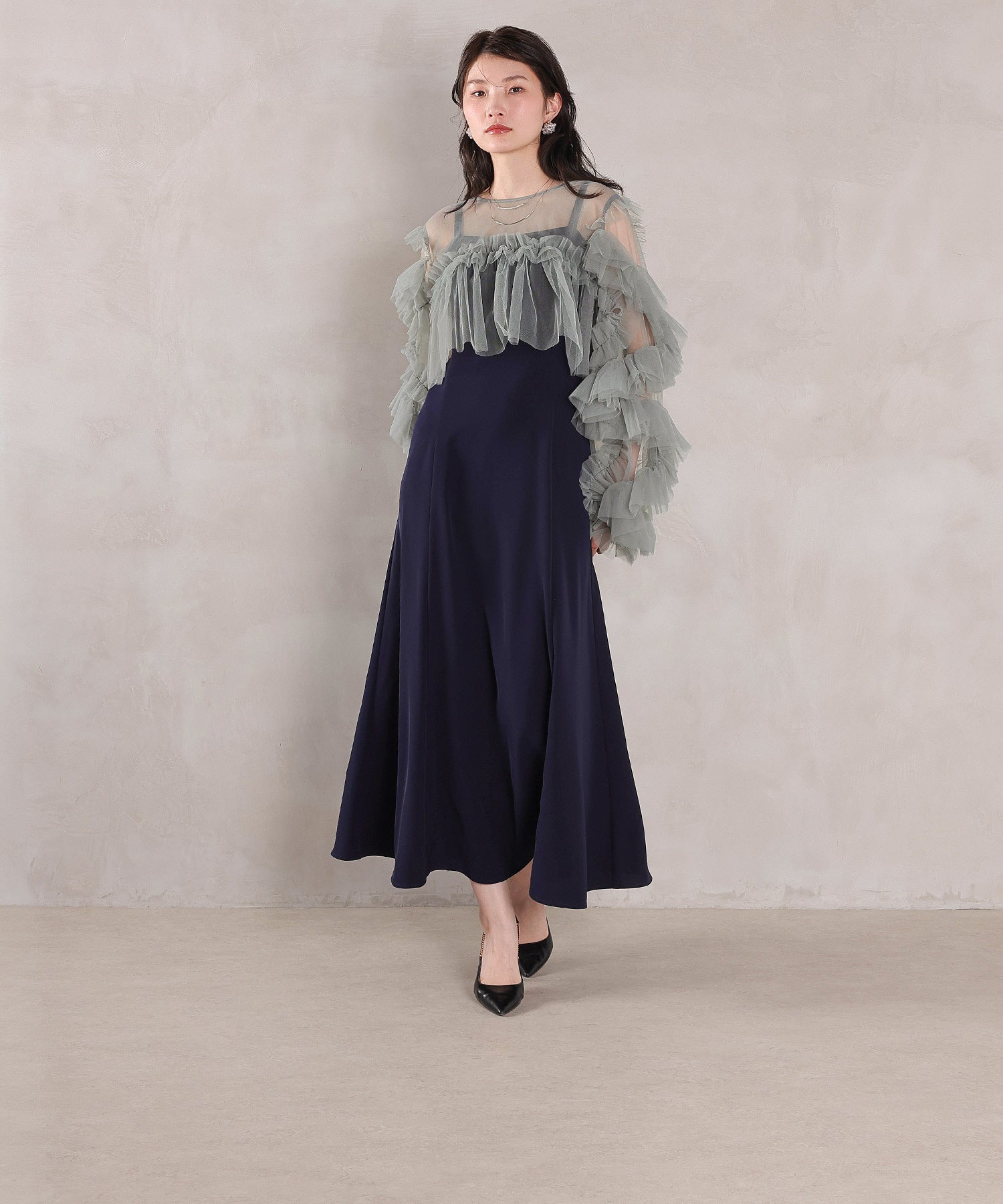 167cm / 着用 M / ブルー