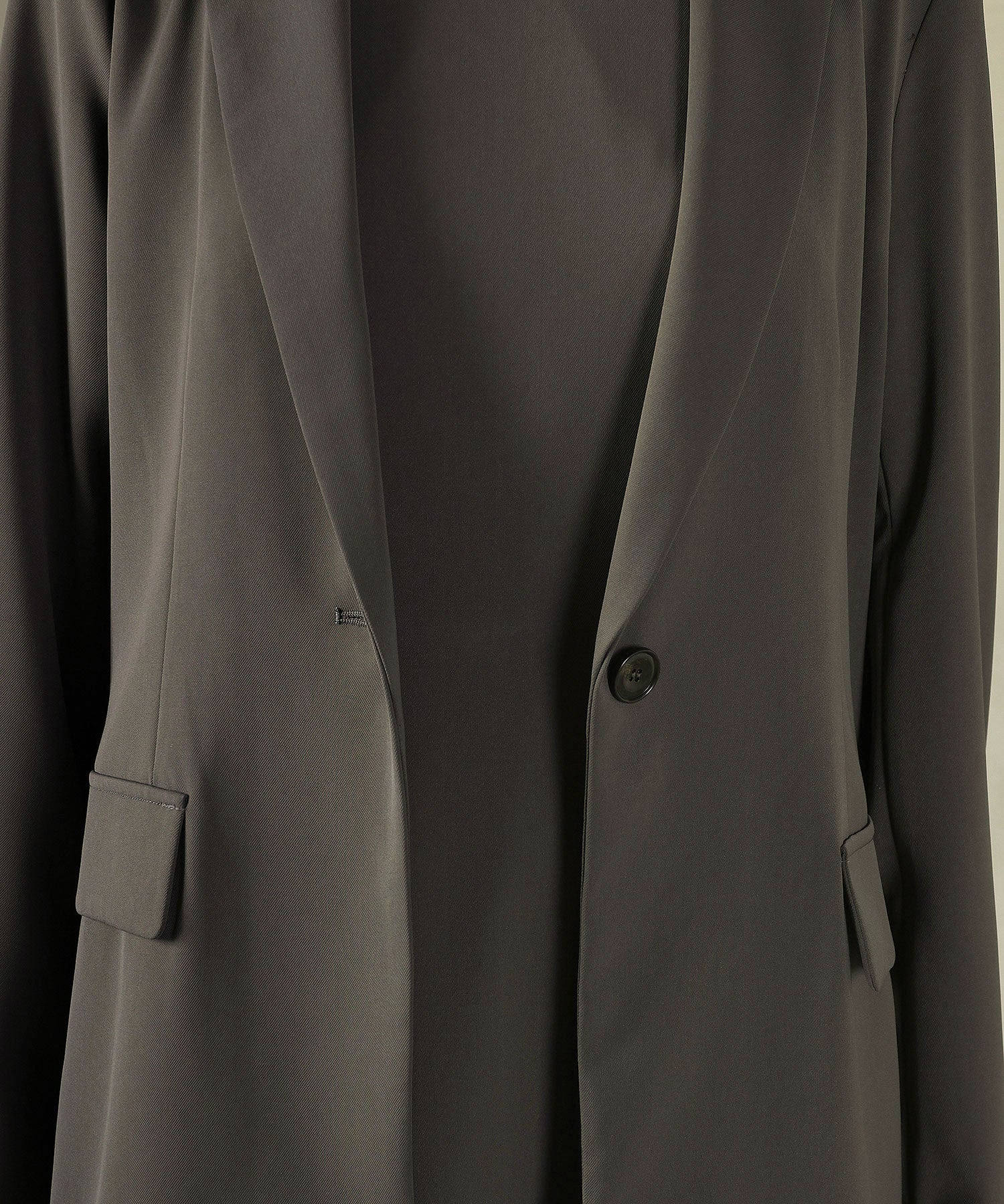 シングルジャケット 袖ファスナー Iライン ワンピース 2点セット