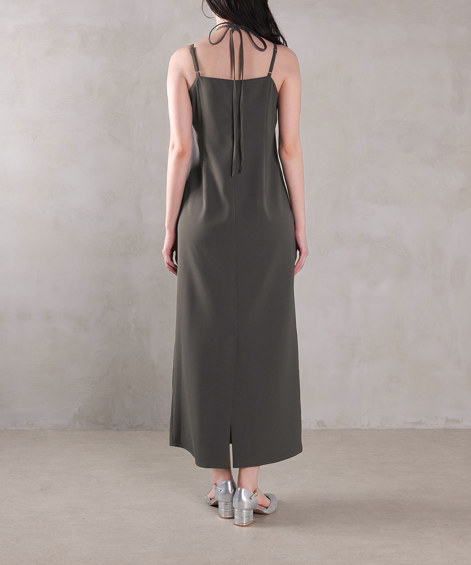 シングルジャケット 袖ファスナー Iライン ワンピース 2点セット