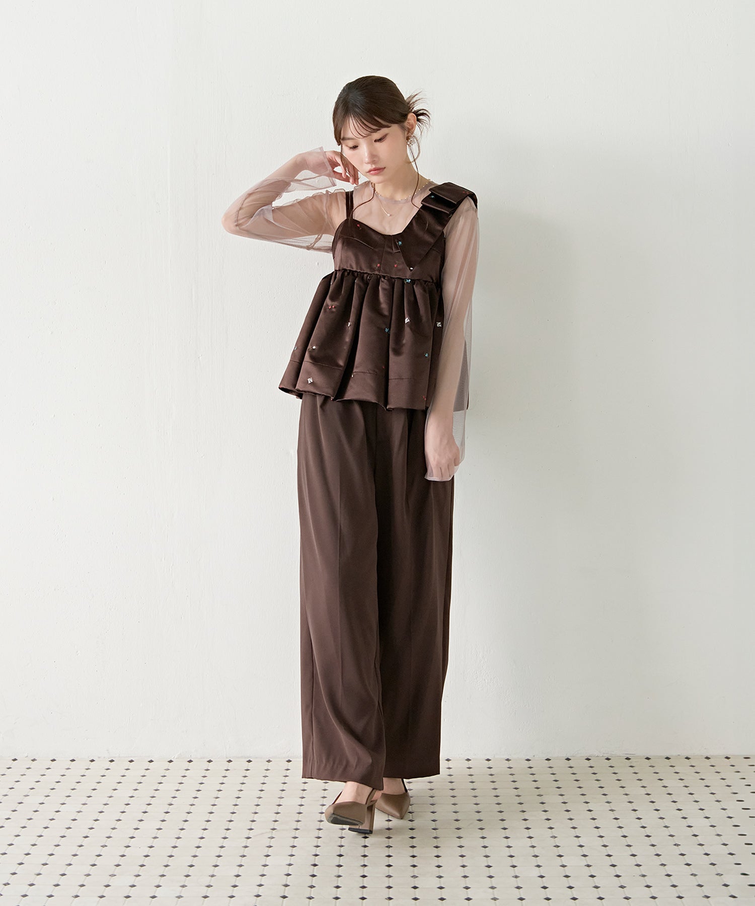 167cm / 着用 M / ブラウン