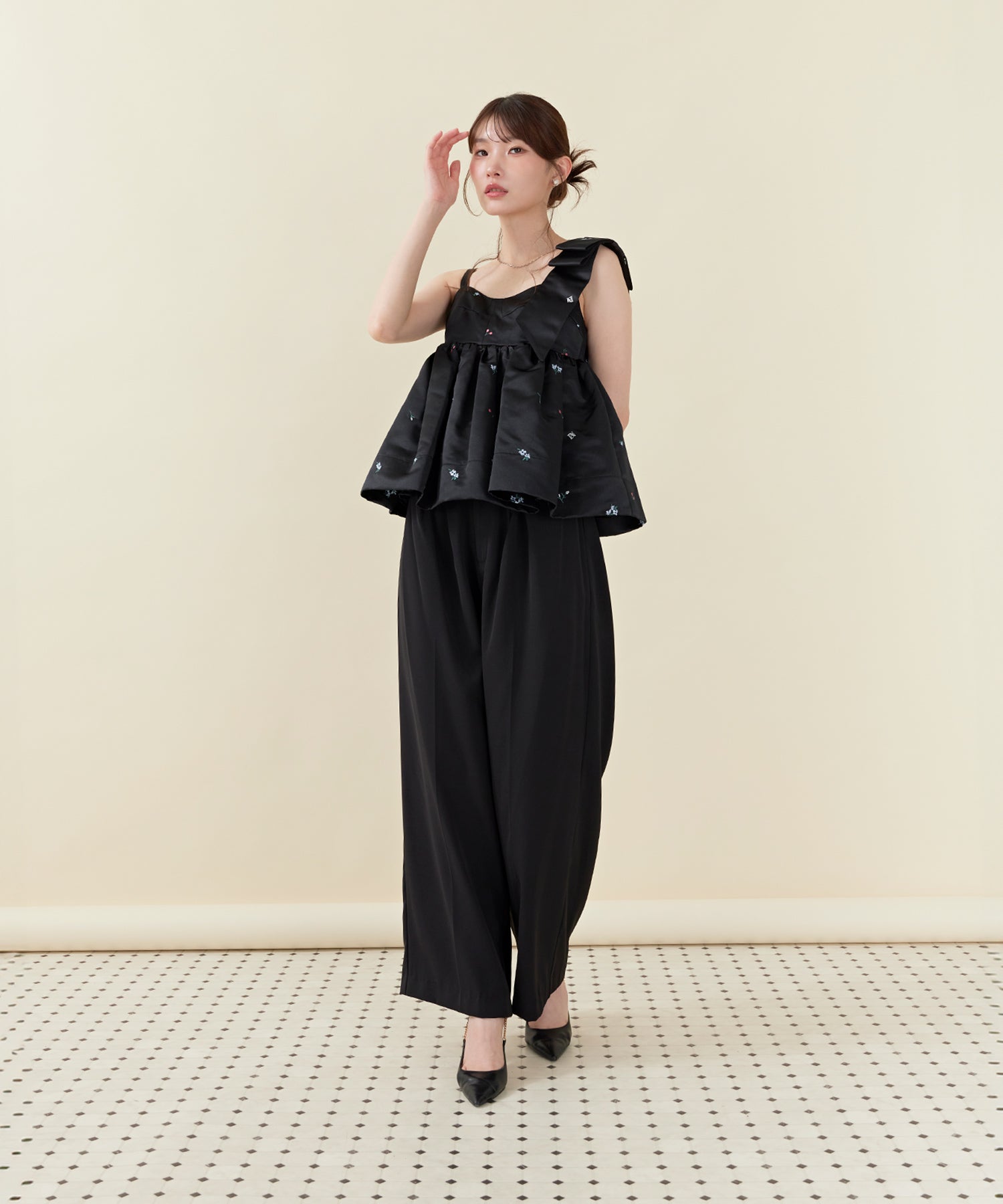 167cm / 着用 M / ブラックミックス