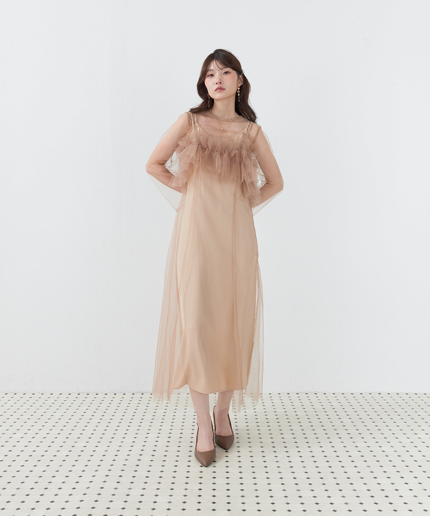 167cm / 着用 M / ベージュ