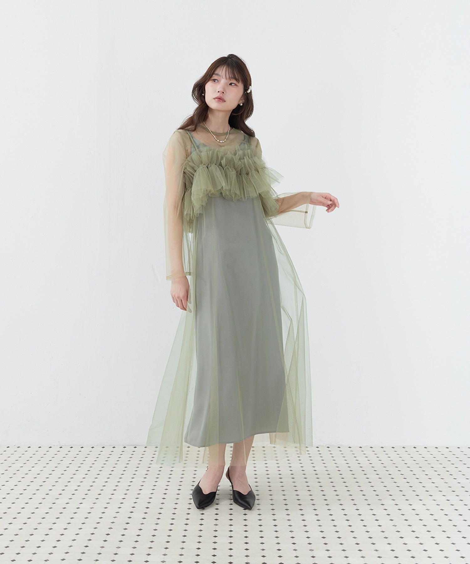 167cm / 着用 M / グリーン
