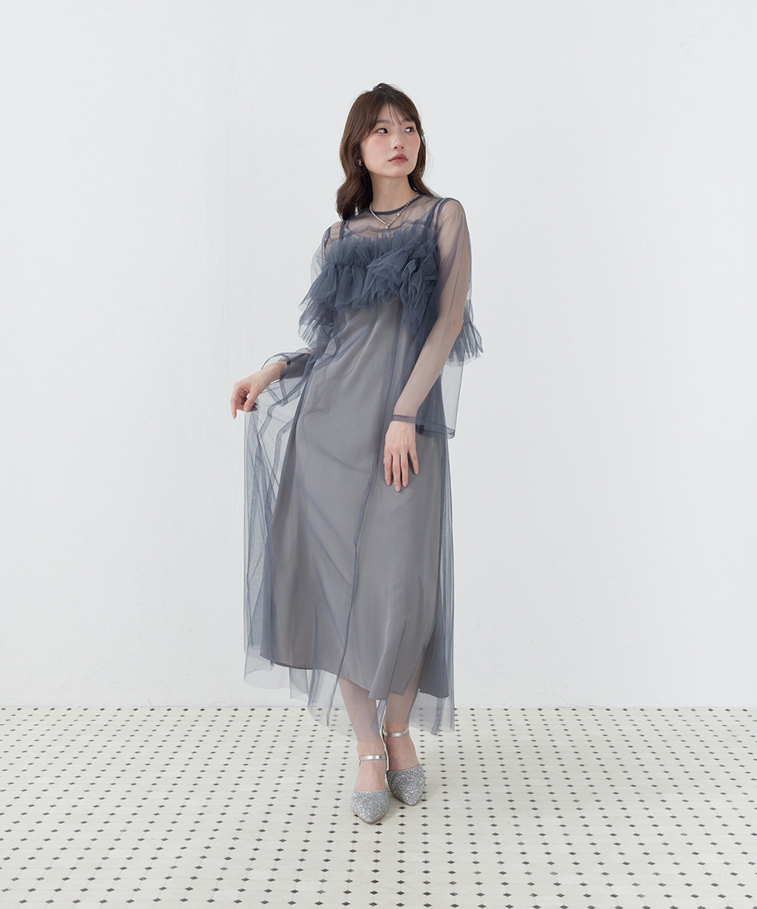 167cm / 着用 M / ブルー