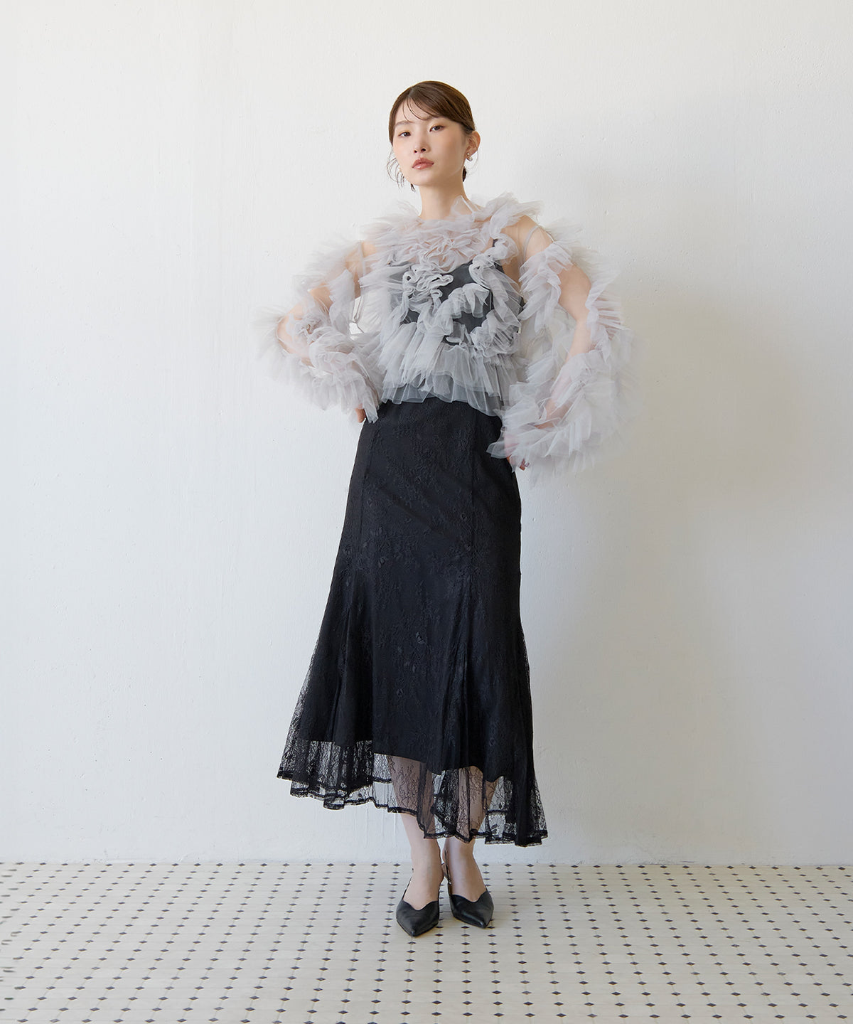 167cm / 着用 M / グレー