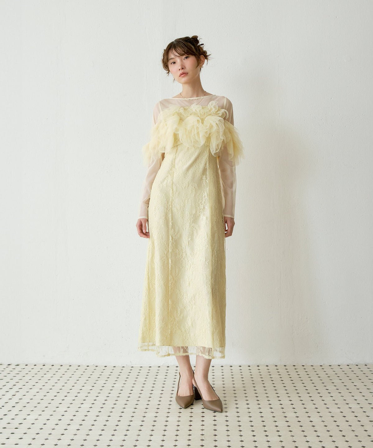 167cm / 着用 M / イエロー