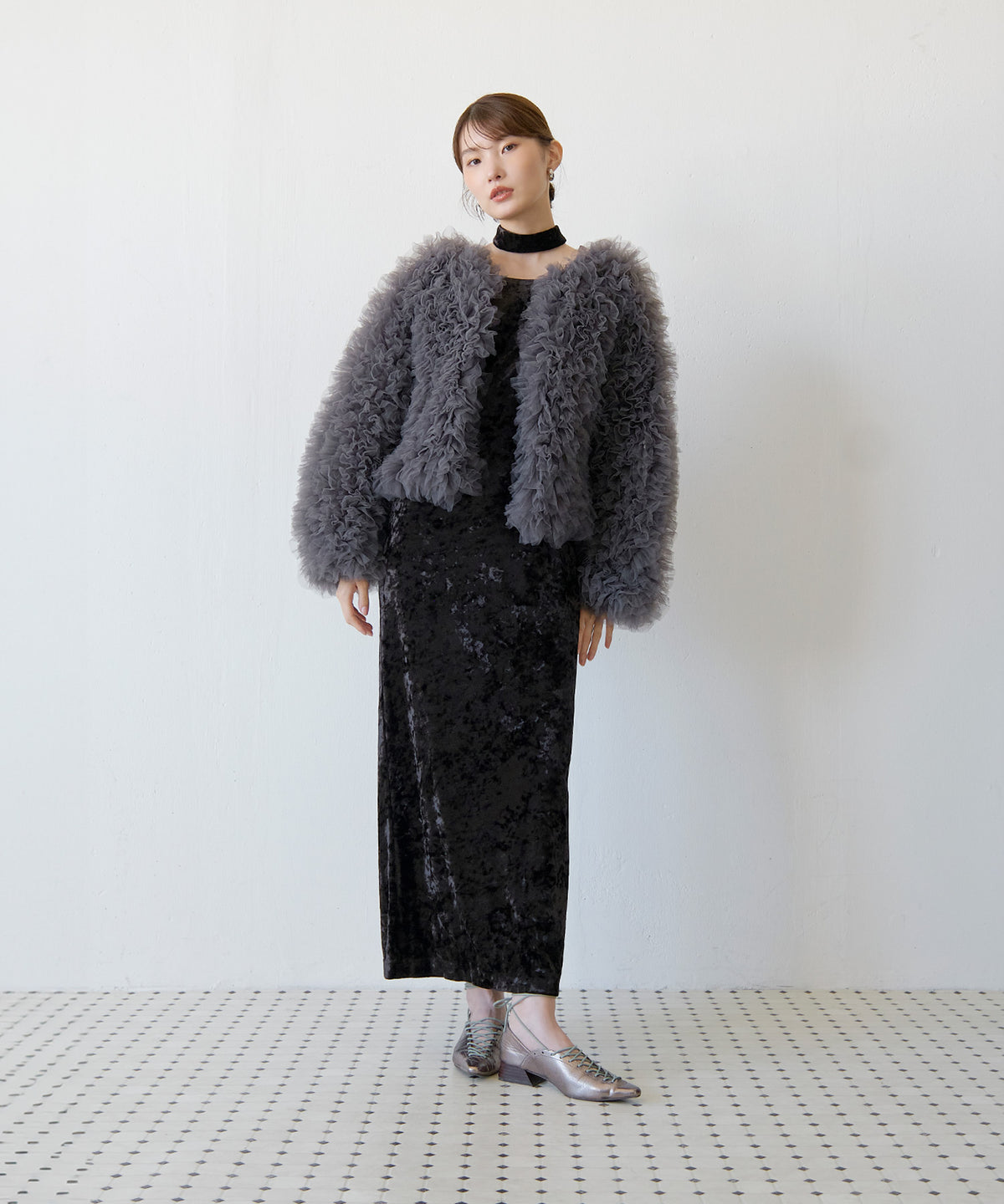 167cm / 着用 M / チャコールグレー