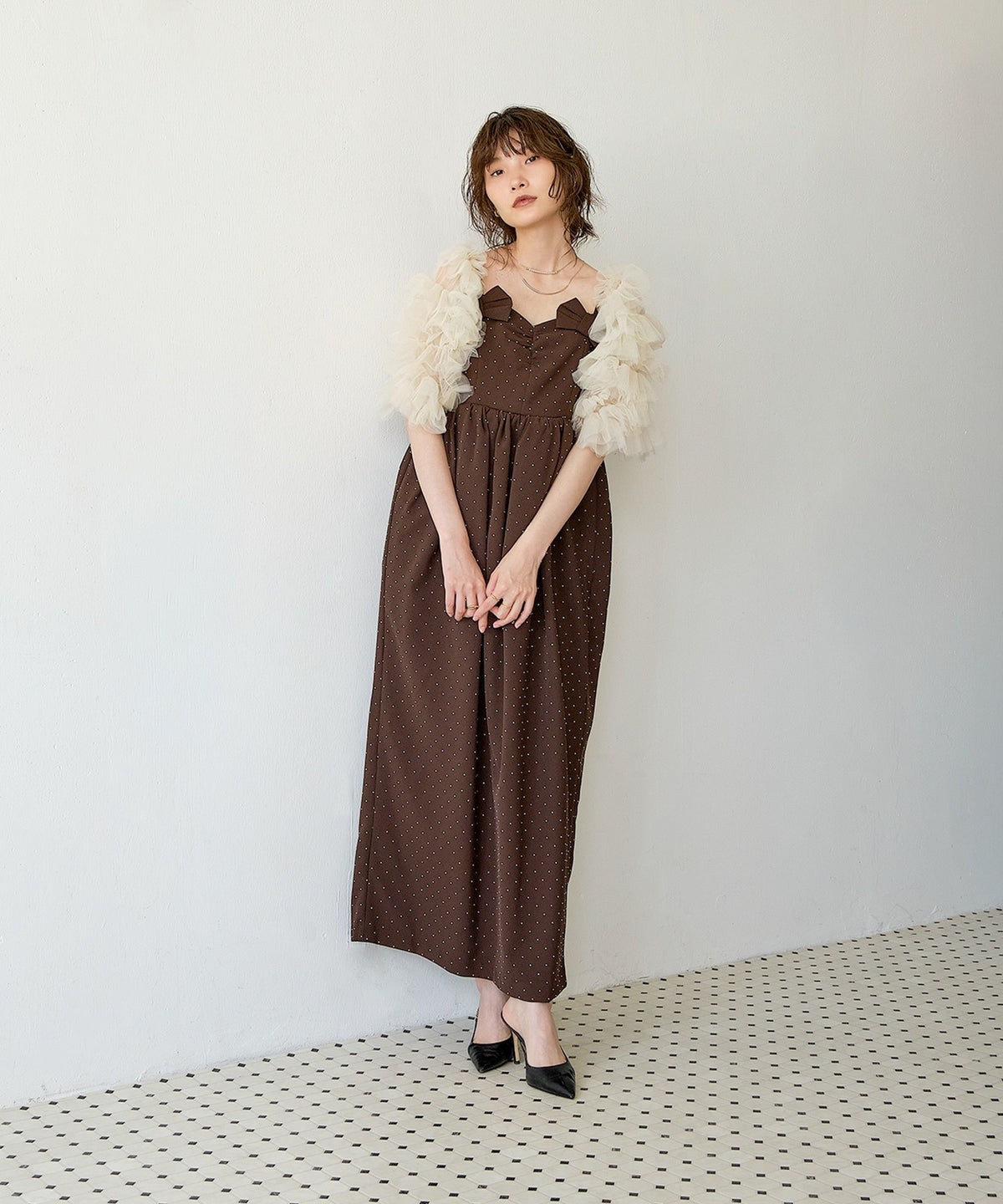 167cm / 着用 M / アイボリー