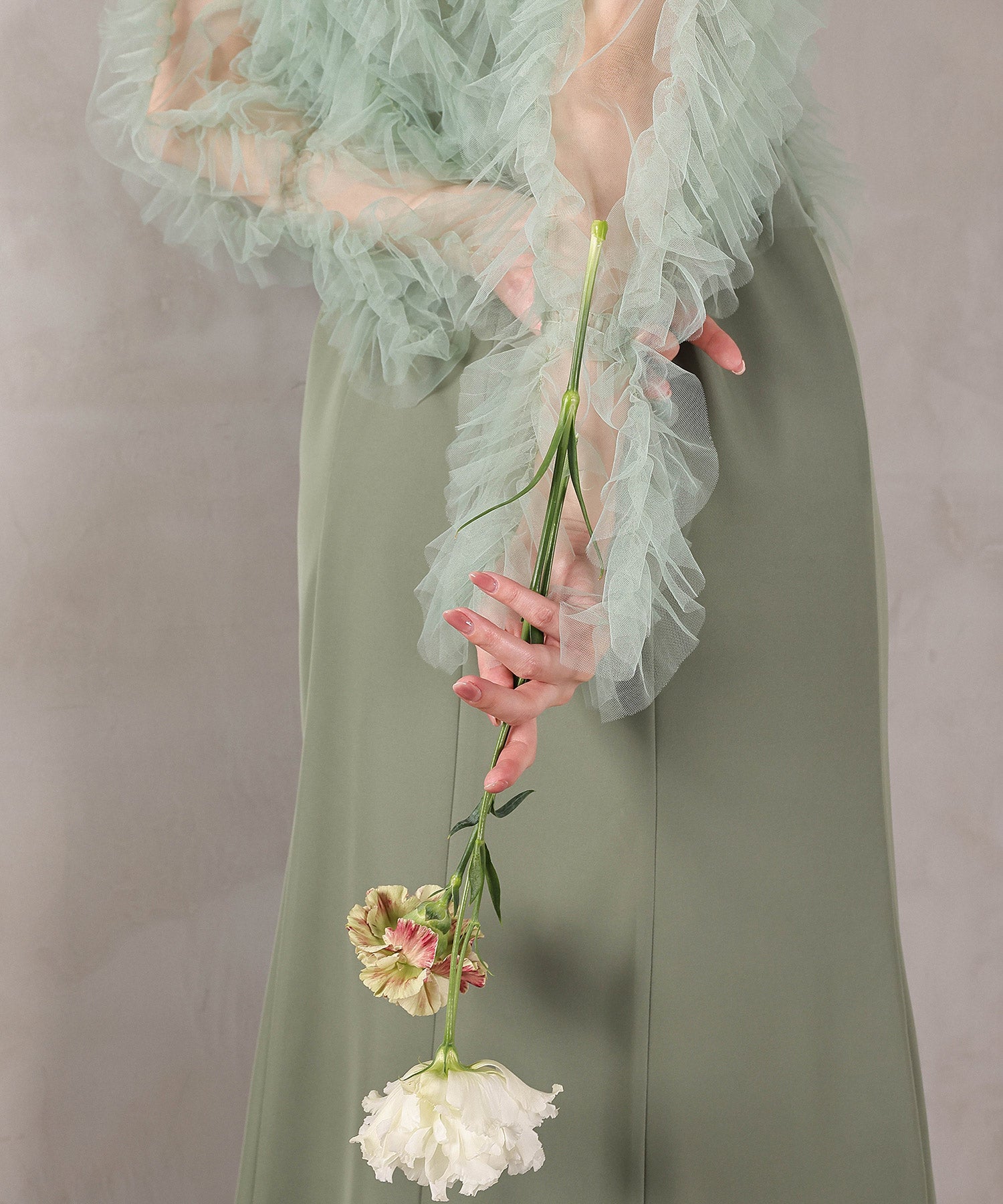 チュールフリル ギャザー ボレロ トップス