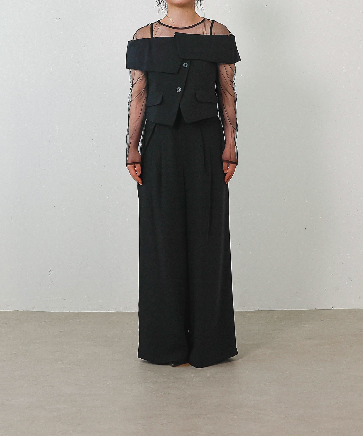 Multiway set up pants チュールトップス ビスチェ パンツ チュールトップス ビスチェ パンツ 3点 セットアップ