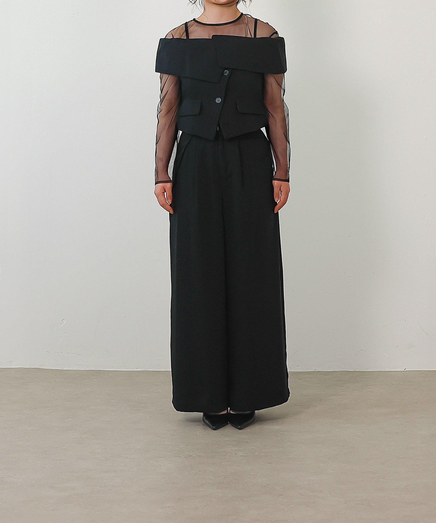 身長151cm / 着用 S<br>
普段着 S / 骨格ストレート