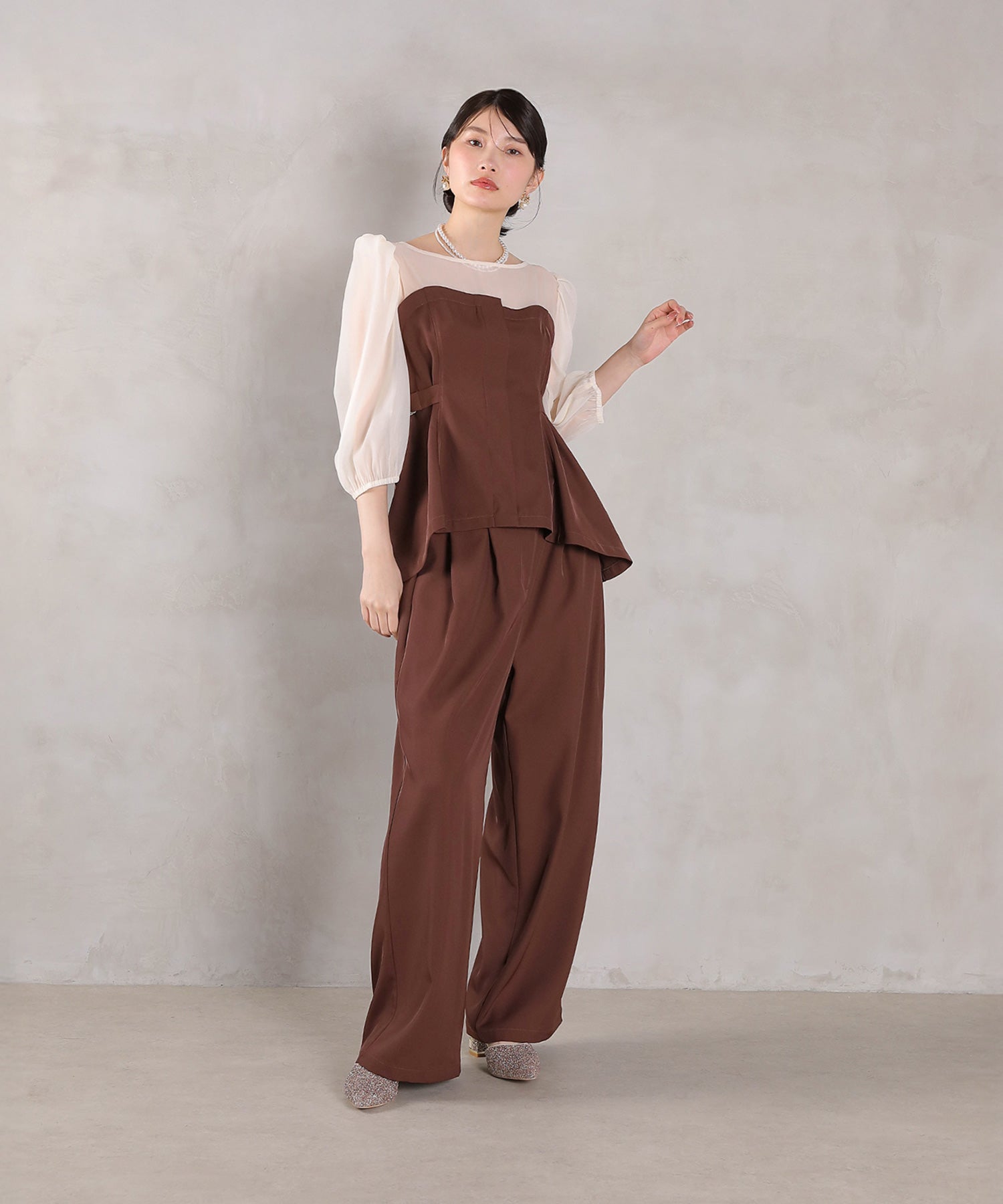 167cm / 着用 M / ブラウン