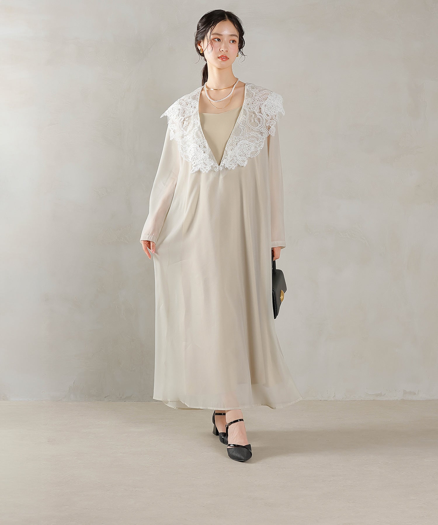 170cm / 着用 M / ベージュ