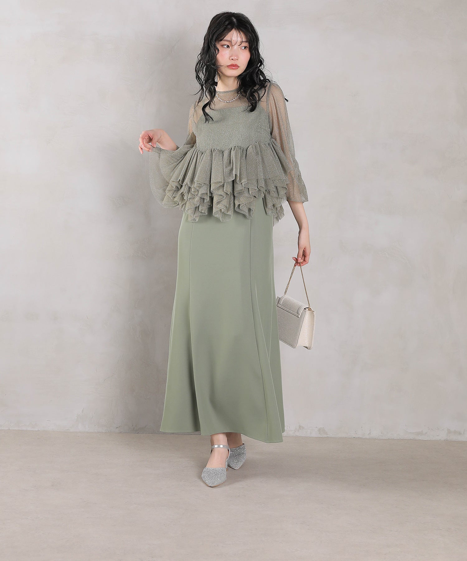 167cm / 着用 M / グリーン