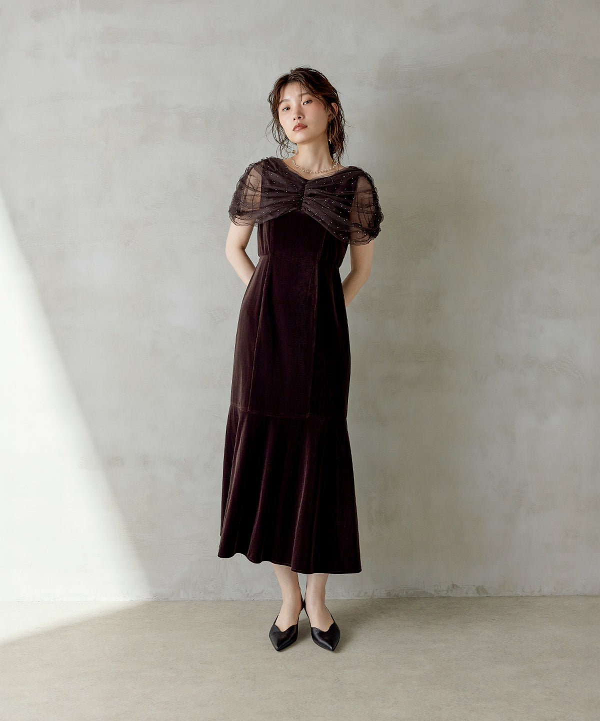 167cm / 着用 M / ブラウン