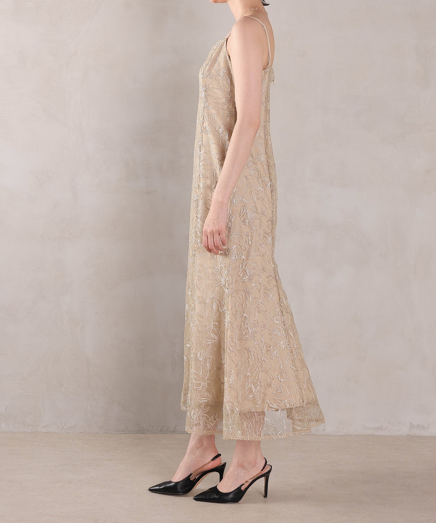 ボリュームボレロ花柄ワンピースドレス 2点セットワンピースドレス