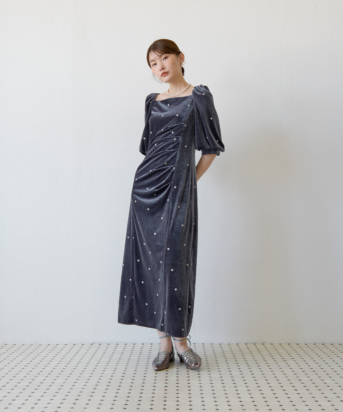 167cm / 着用 M / ブルー