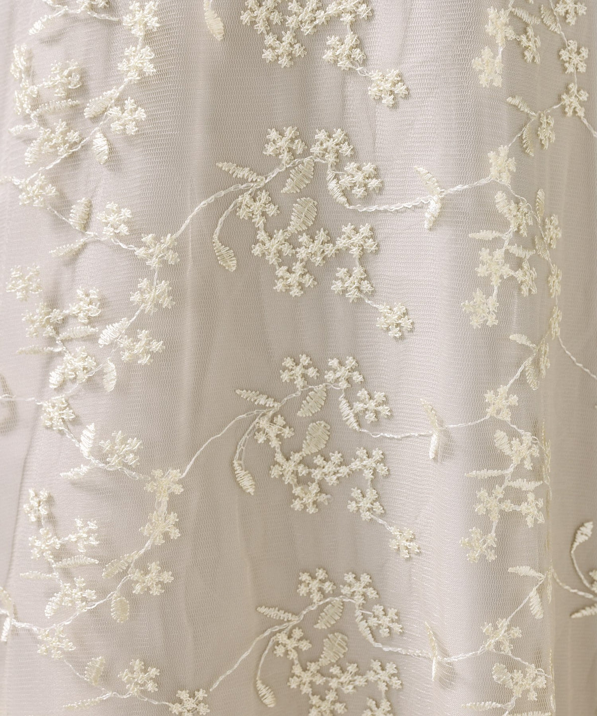 フロントプリーツ刺繍レースフレアワンピースドレス