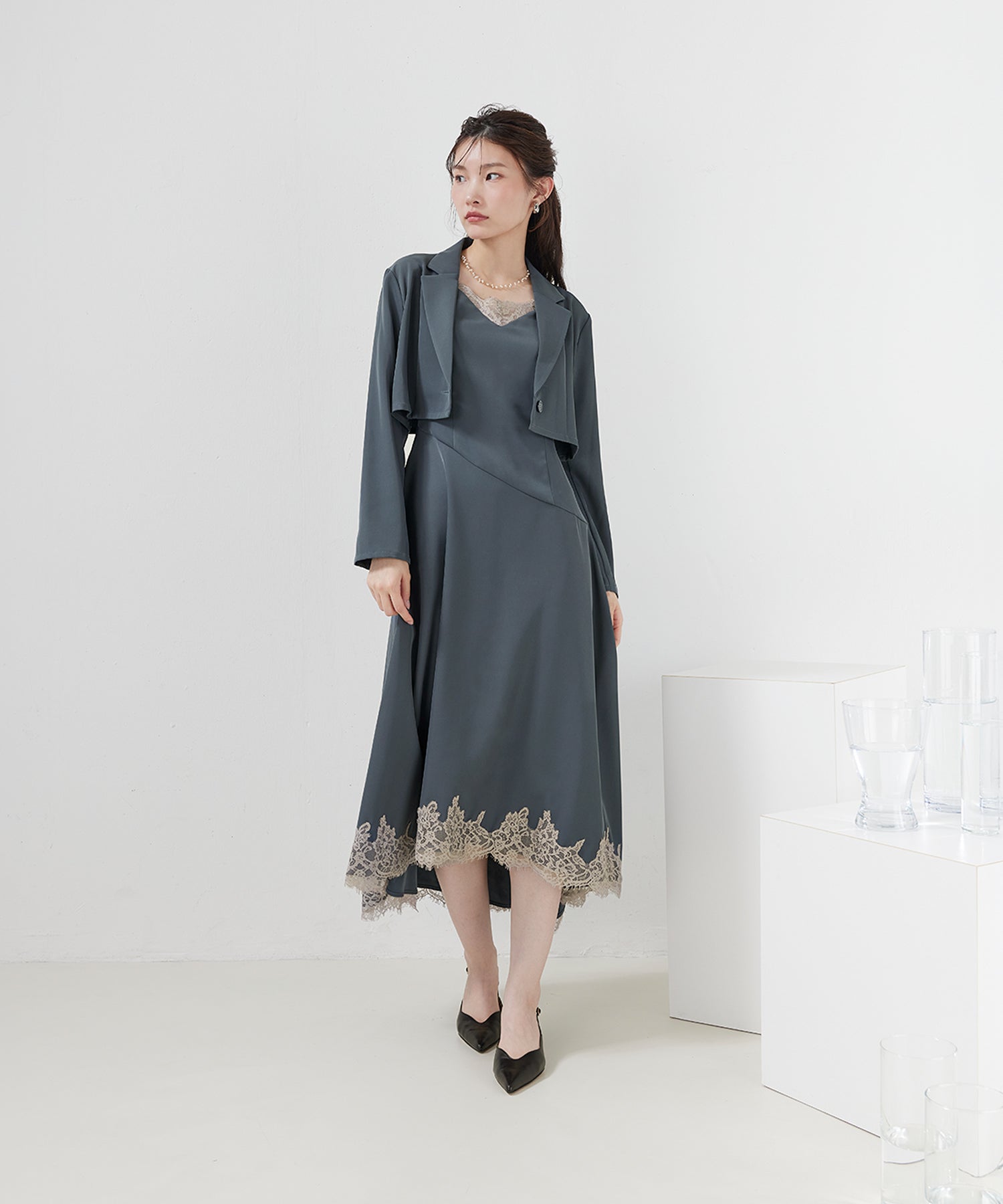 167cm / 着用 M / ブルー