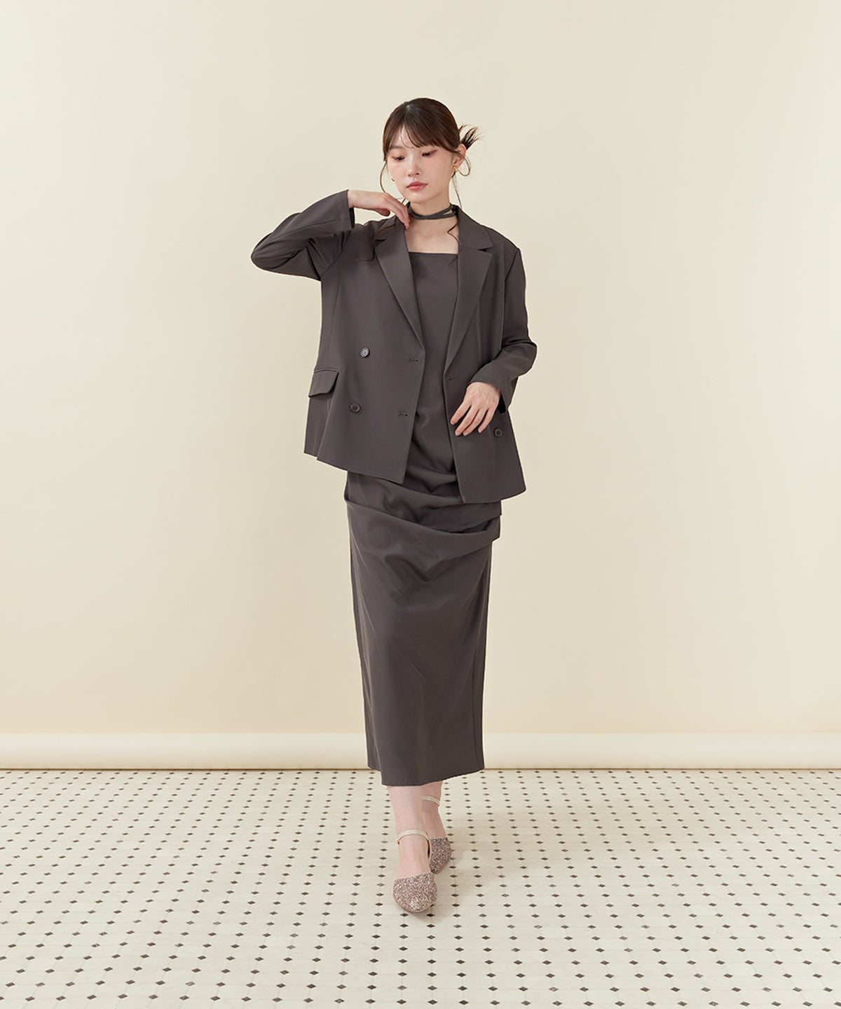 167cm / 着用 M / ブラウン
