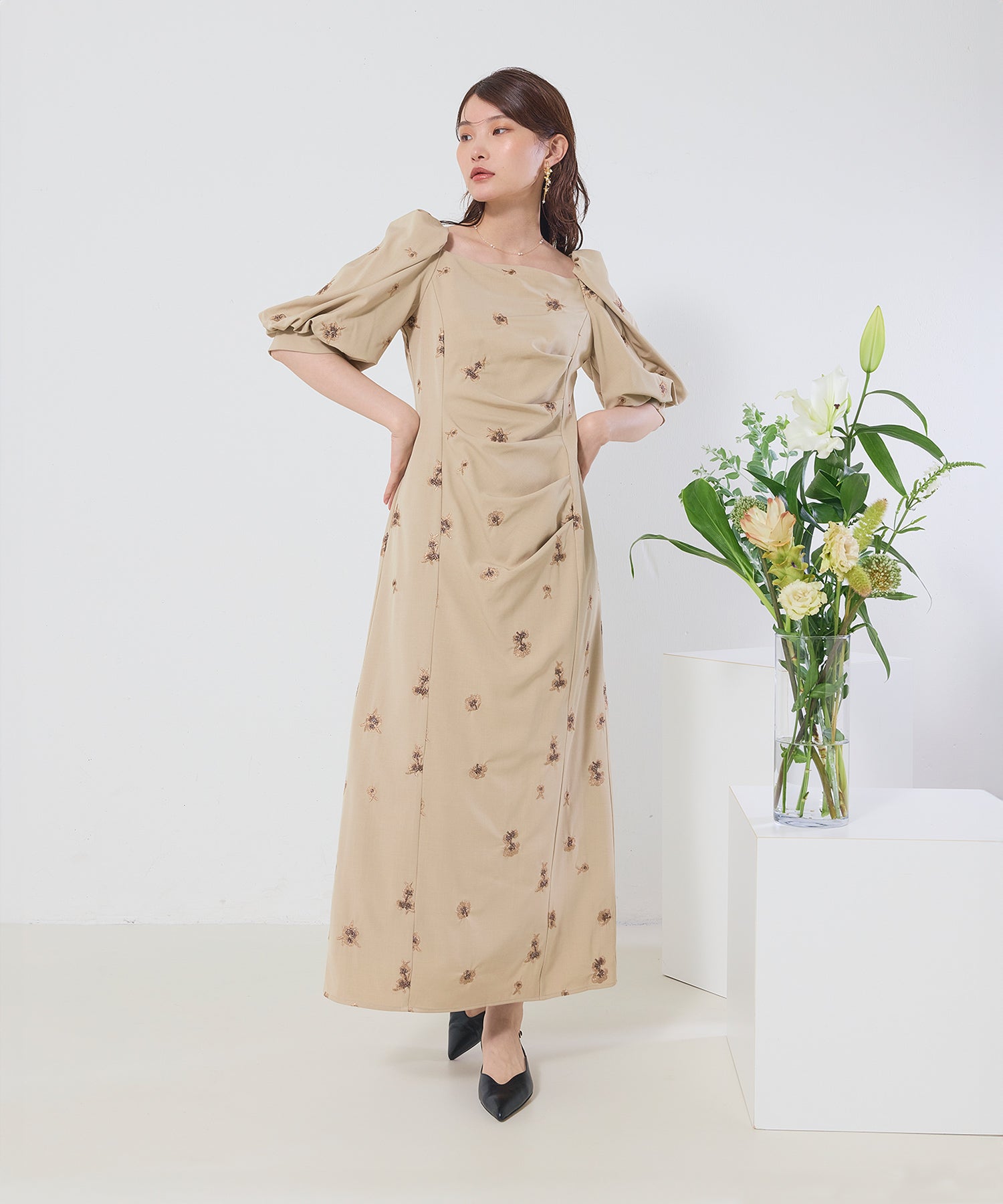 167cm / 着用 M / ベージュ
